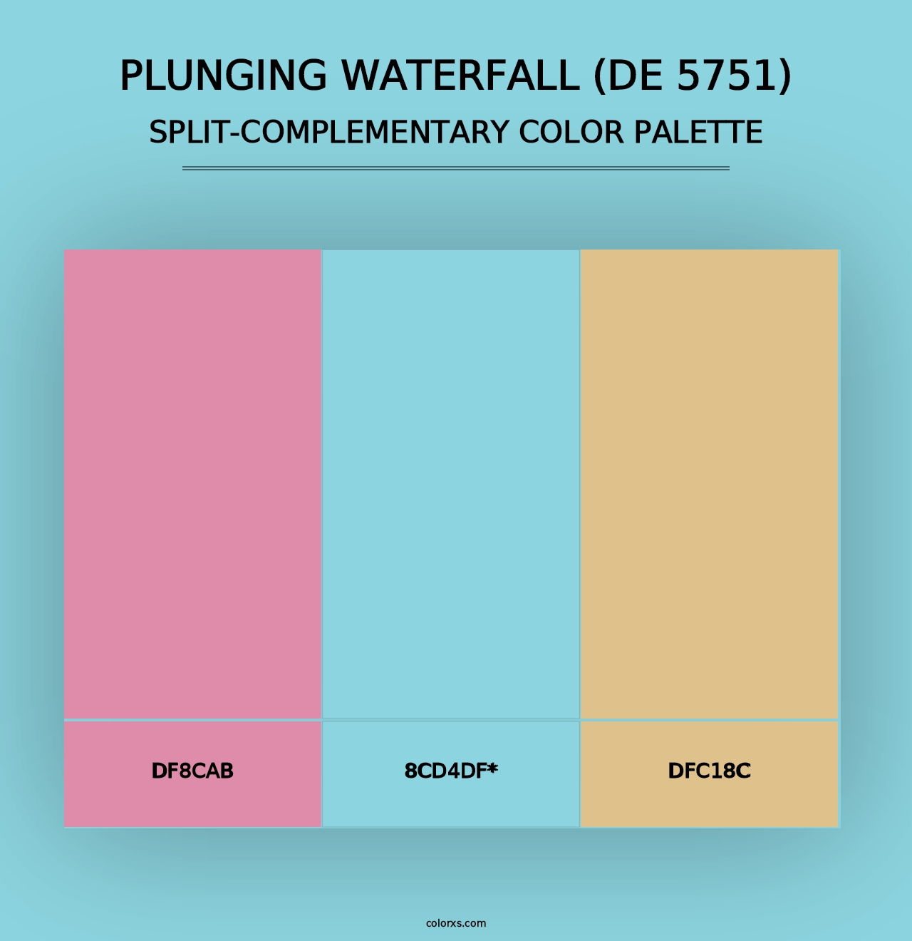 Plunging Waterfall (DE 5751) - Split-Complementary Color Palette