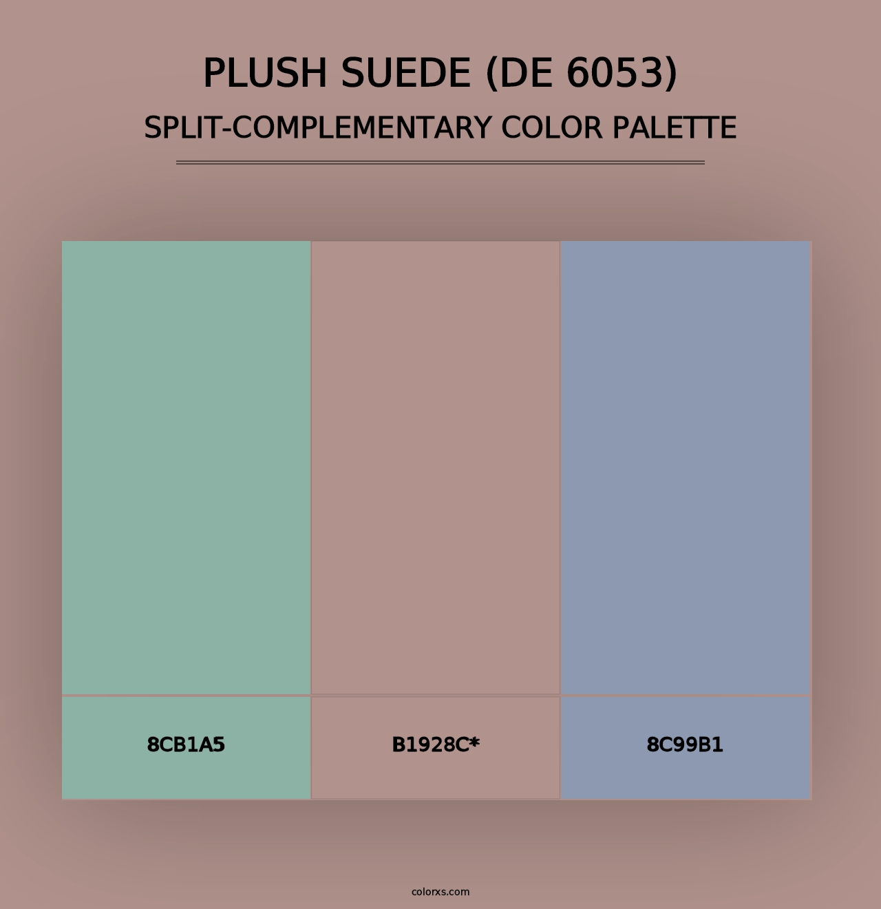 Plush Suede (DE 6053) - Split-Complementary Color Palette