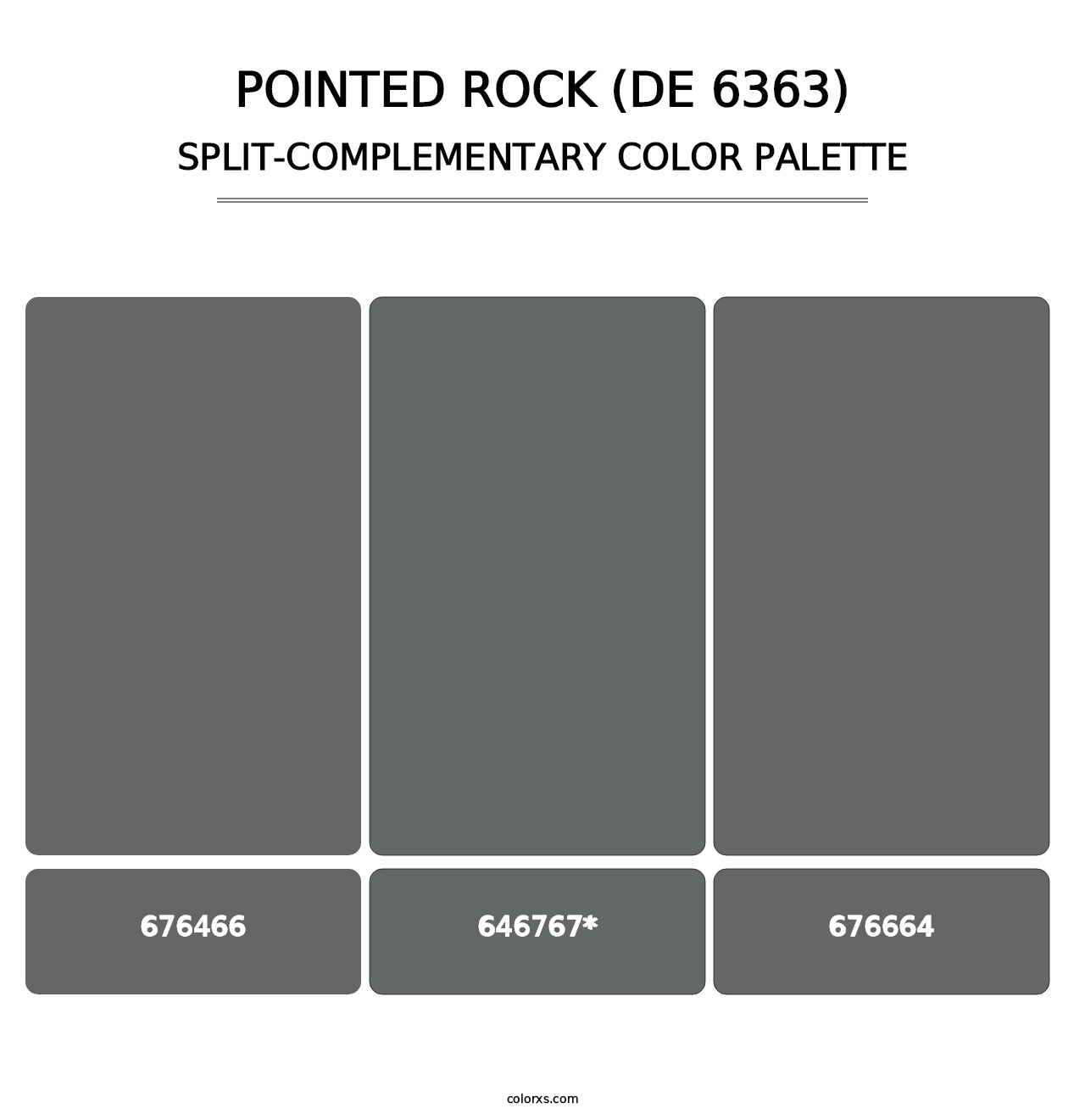 Pointed Rock (DE 6363) - Split-Complementary Color Palette