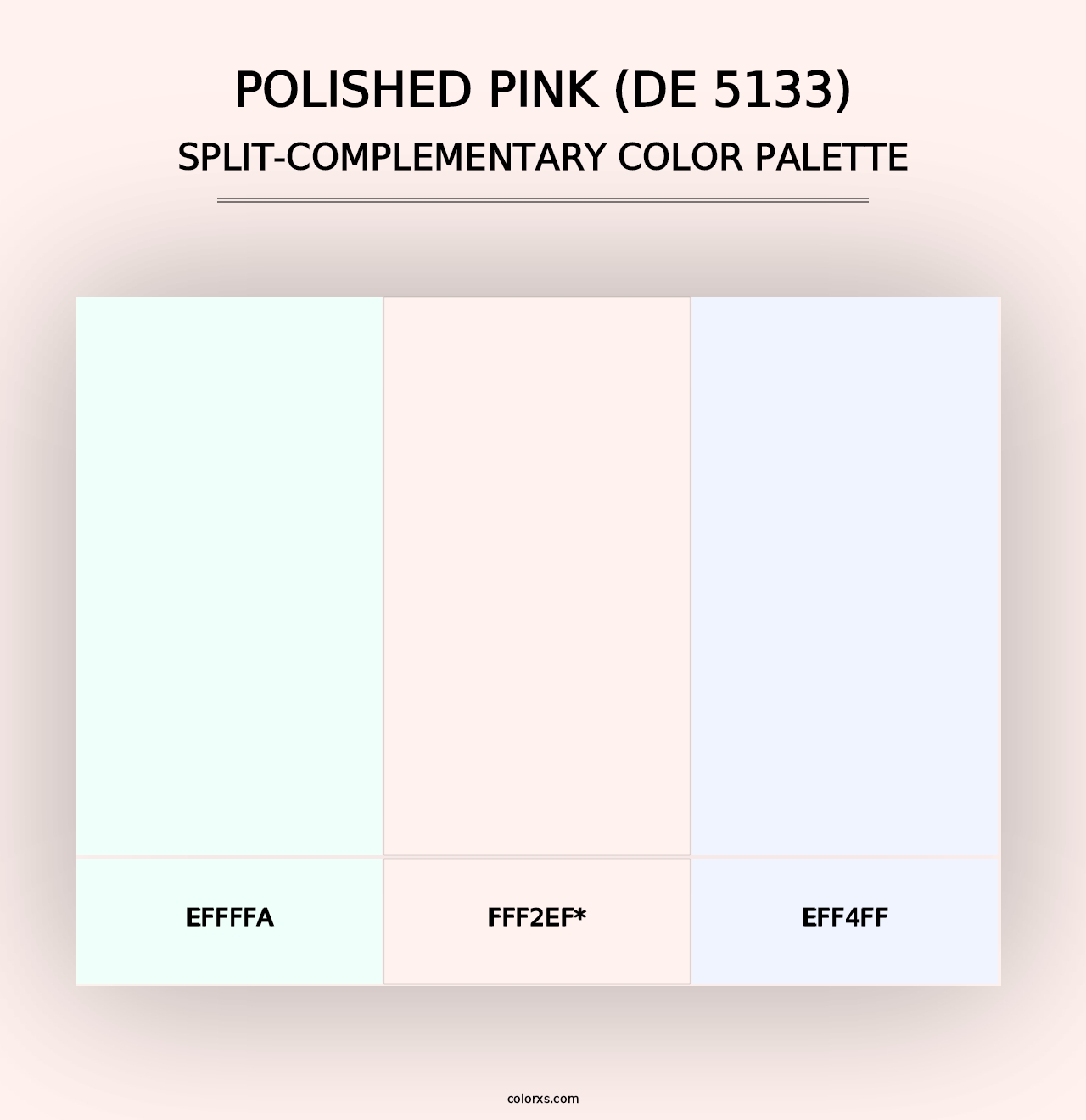 Polished Pink (DE 5133) - Split-Complementary Color Palette