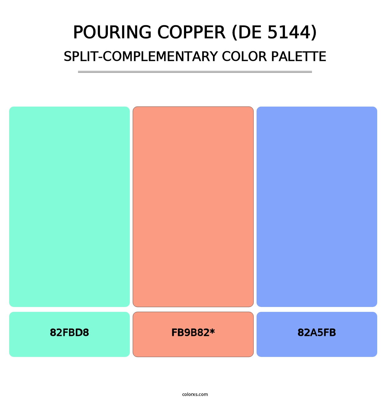 Pouring Copper (DE 5144) - Split-Complementary Color Palette