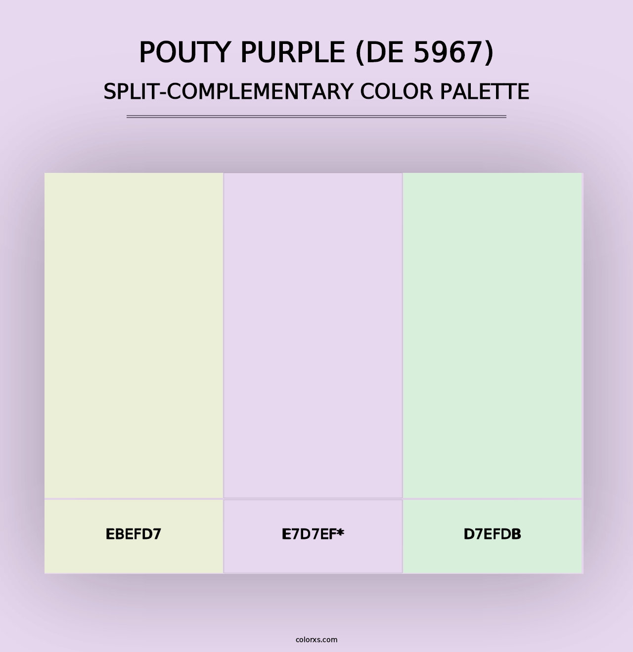 Pouty Purple (DE 5967) - Split-Complementary Color Palette