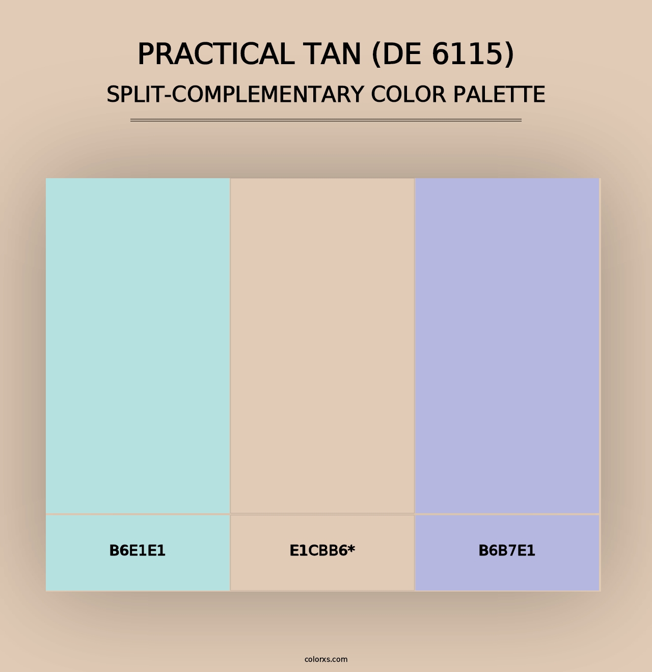 Practical Tan (DE 6115) - Split-Complementary Color Palette