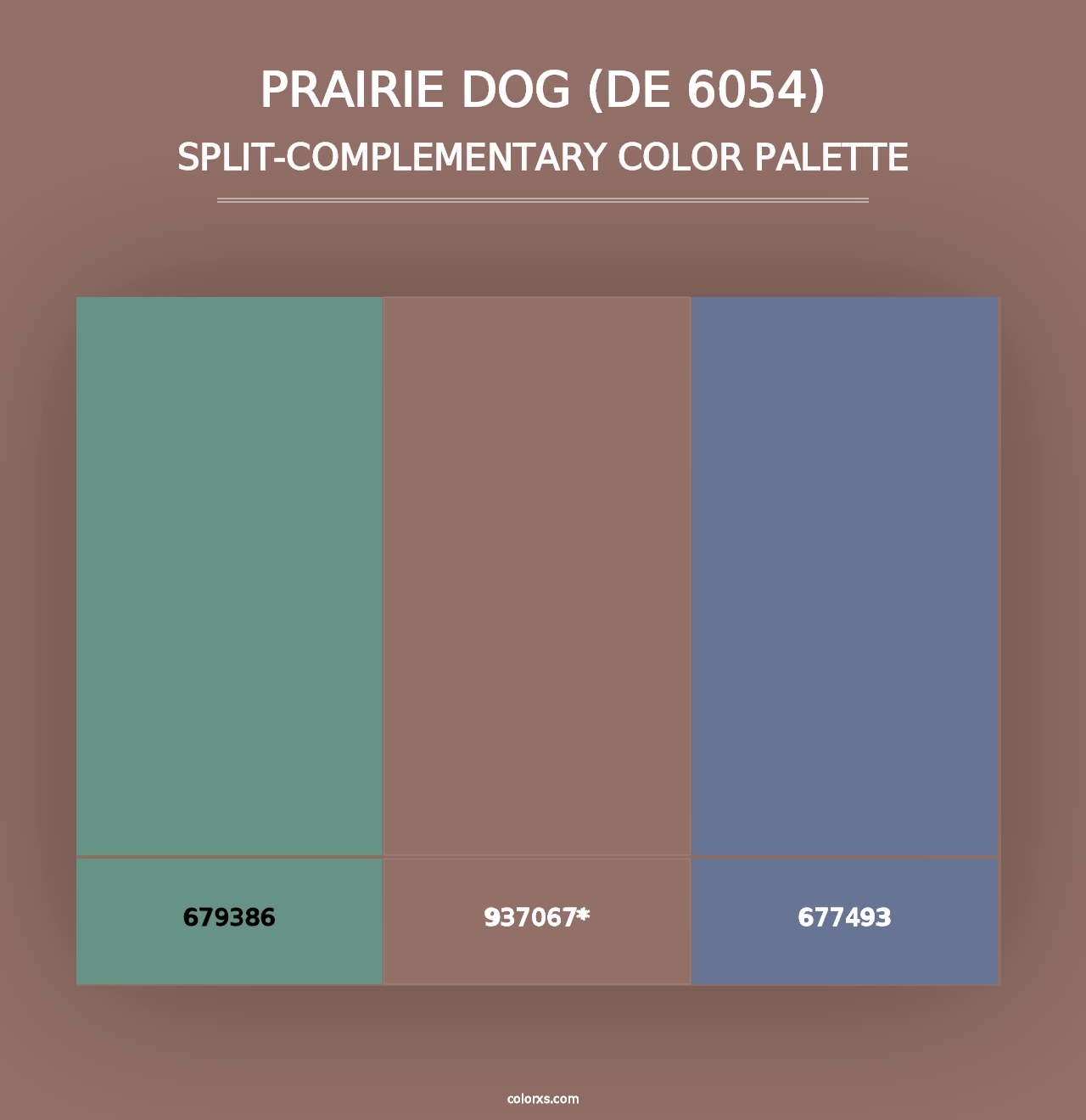 Prairie Dog (DE 6054) - Split-Complementary Color Palette