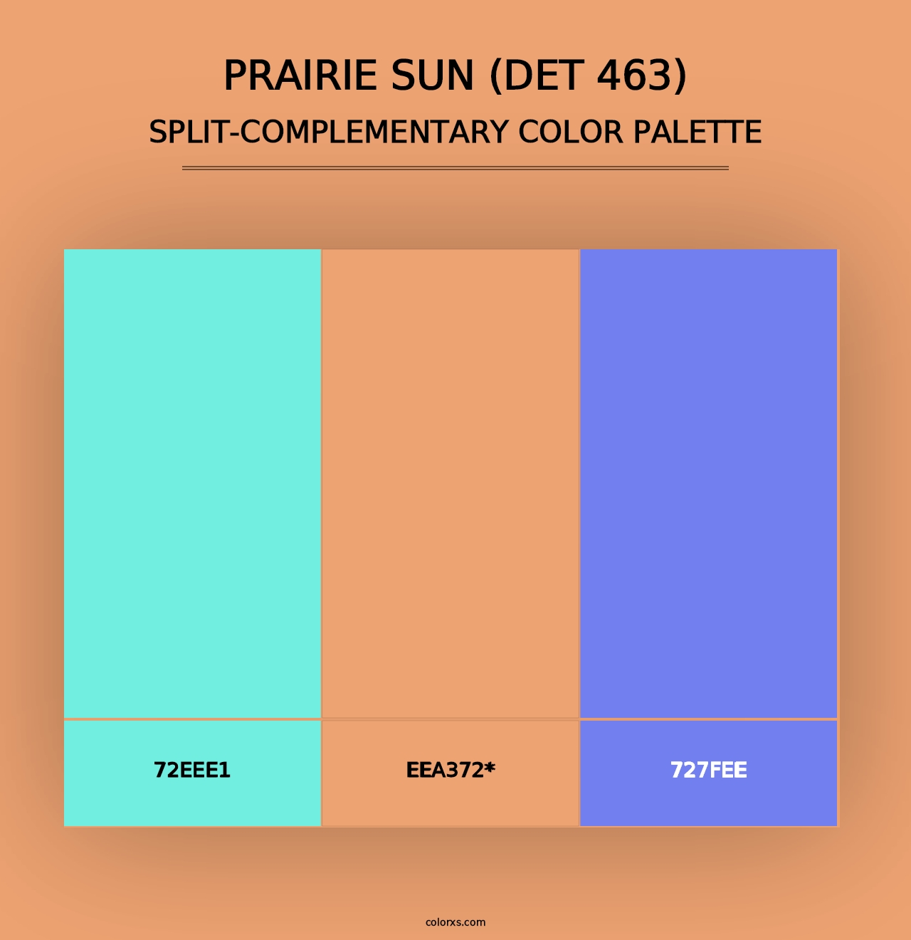 Prairie Sun (DET 463) - Split-Complementary Color Palette