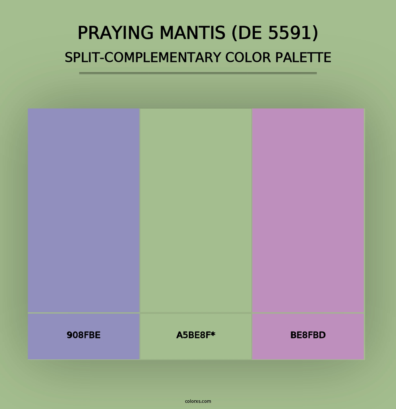 Praying Mantis (DE 5591) - Split-Complementary Color Palette