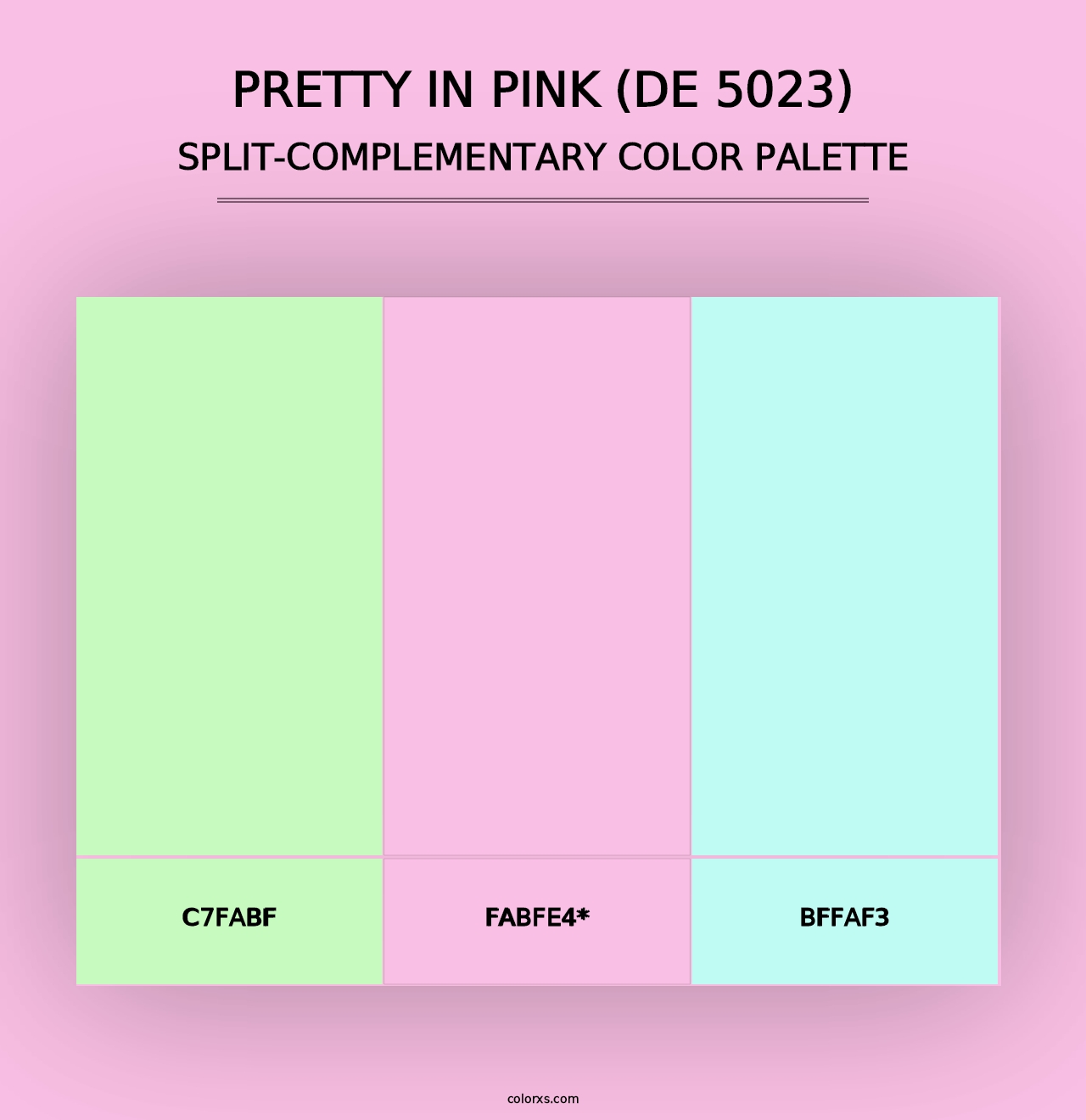 Pretty in Pink (DE 5023) - Split-Complementary Color Palette