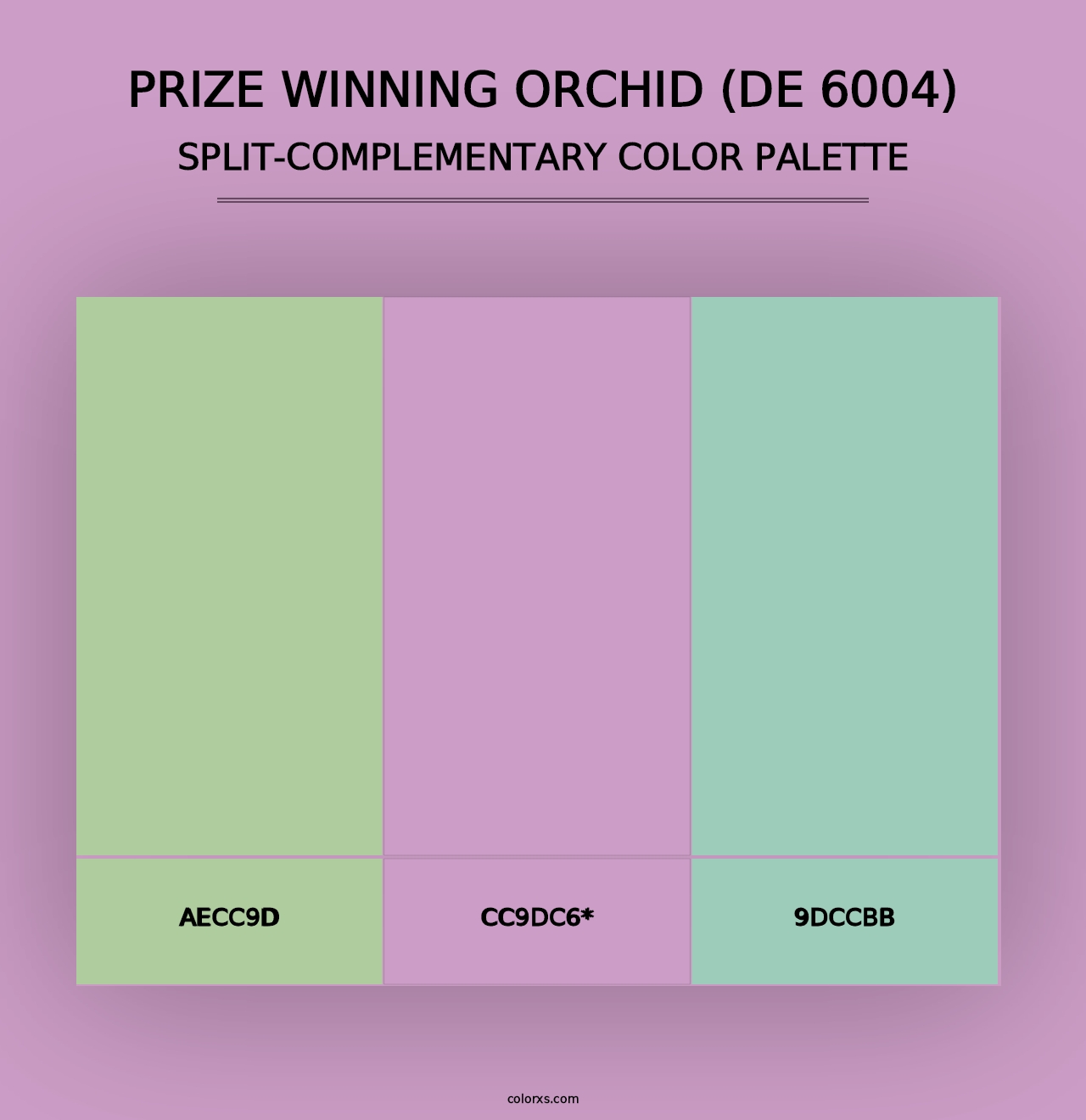 Prize Winning Orchid (DE 6004) - Split-Complementary Color Palette