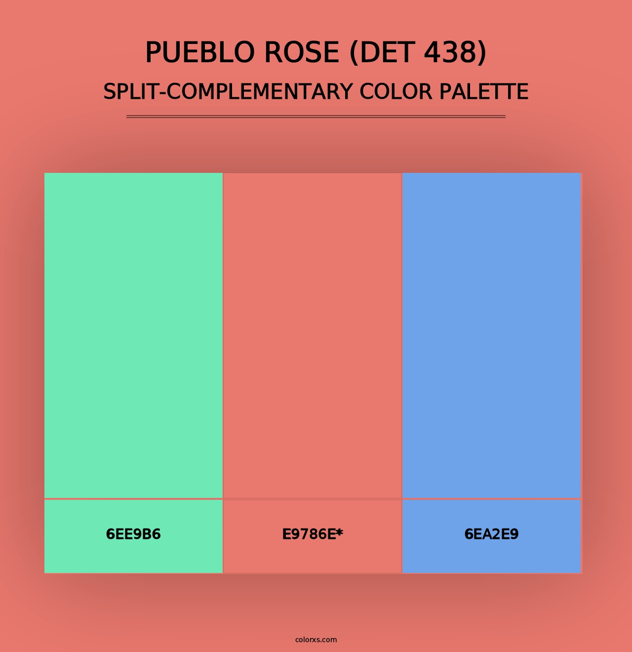 Pueblo Rose (DET 438) - Split-Complementary Color Palette