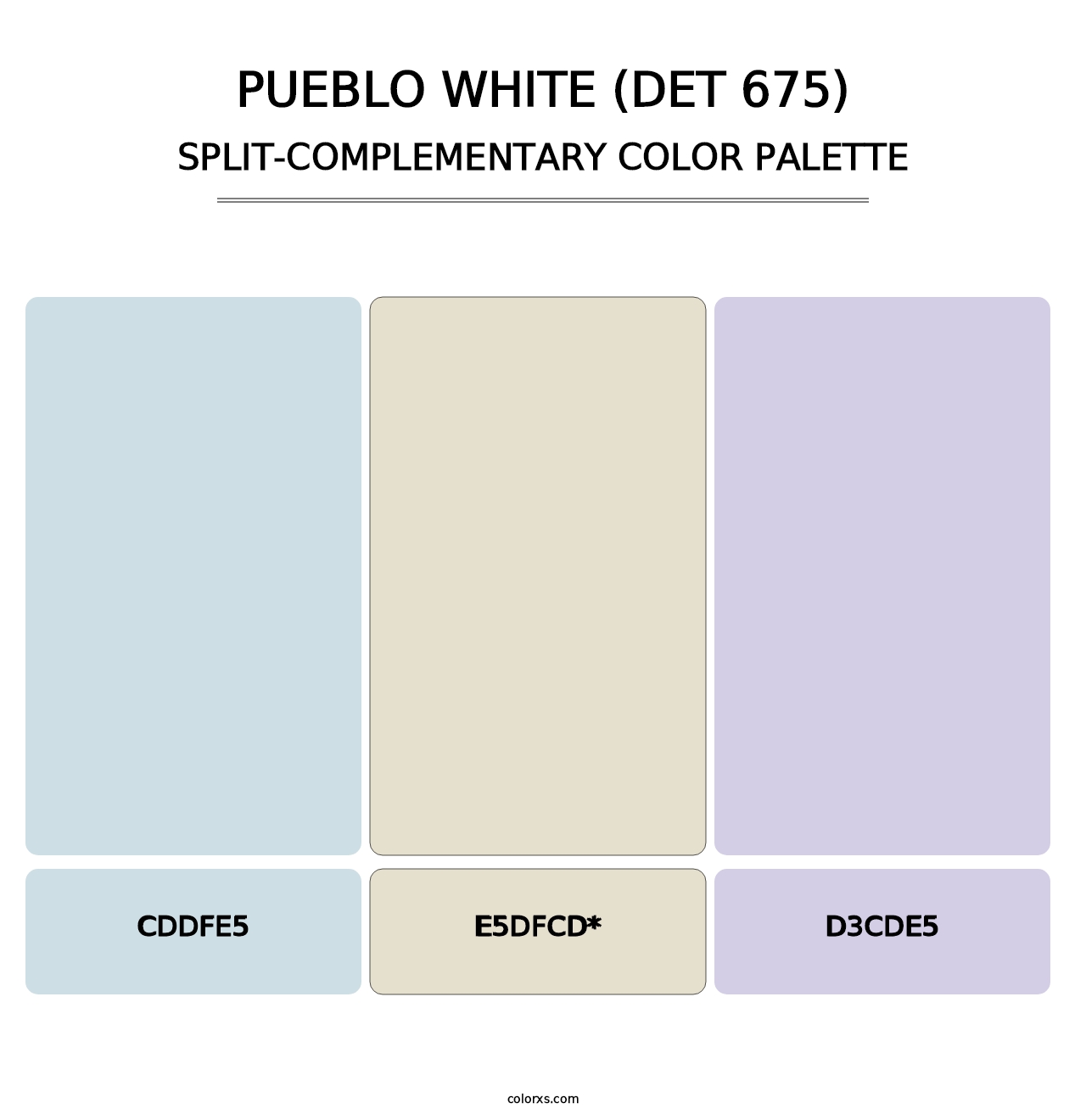 Pueblo White (DET 675) - Split-Complementary Color Palette