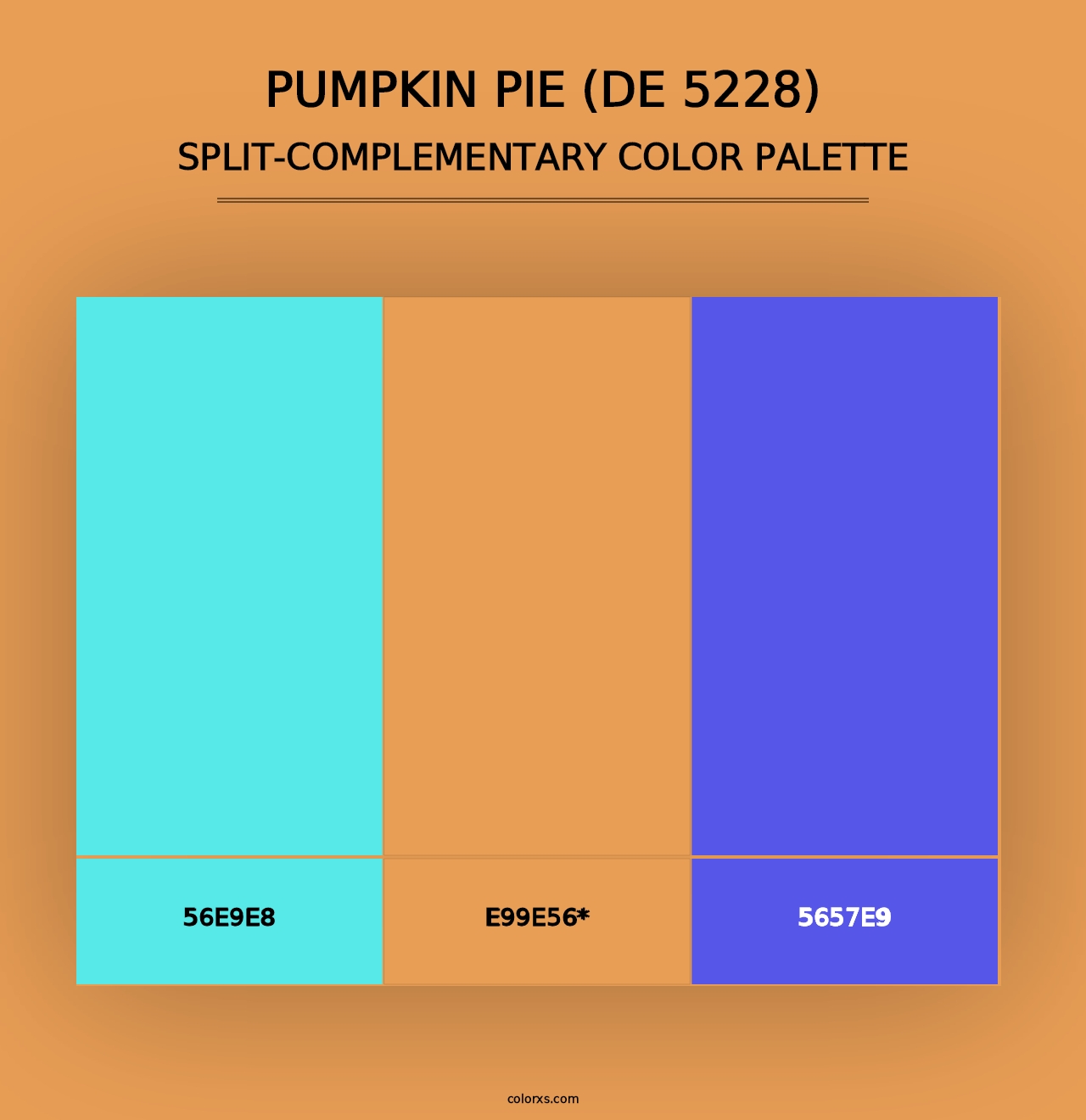 Pumpkin Pie (DE 5228) - Split-Complementary Color Palette