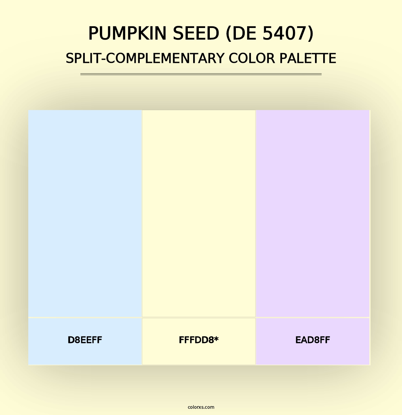 Pumpkin Seed (DE 5407) - Split-Complementary Color Palette