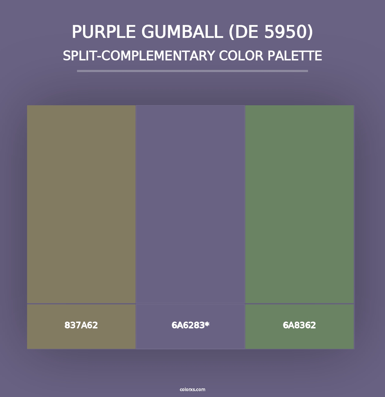 Purple Gumball (DE 5950) - Split-Complementary Color Palette