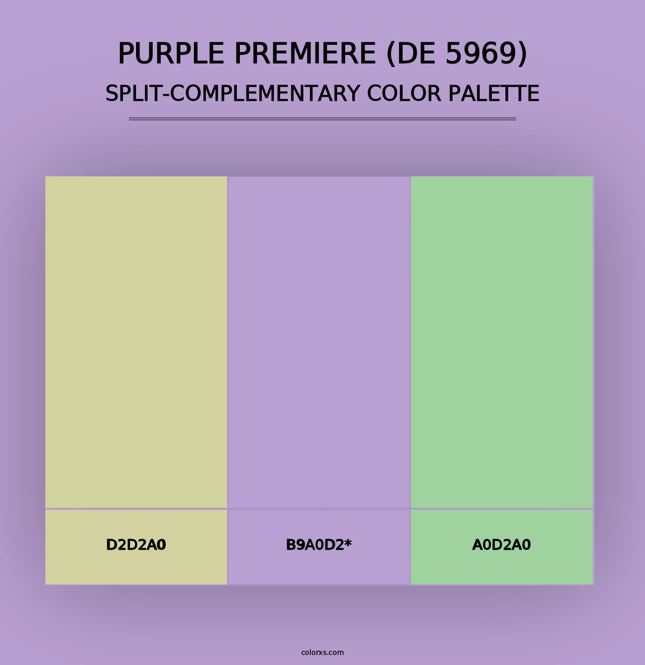 Purple Premiere (DE 5969) - Split-Complementary Color Palette