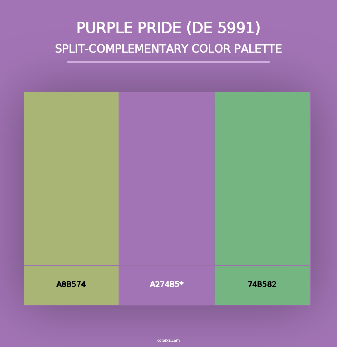 Purple Pride (DE 5991) - Split-Complementary Color Palette