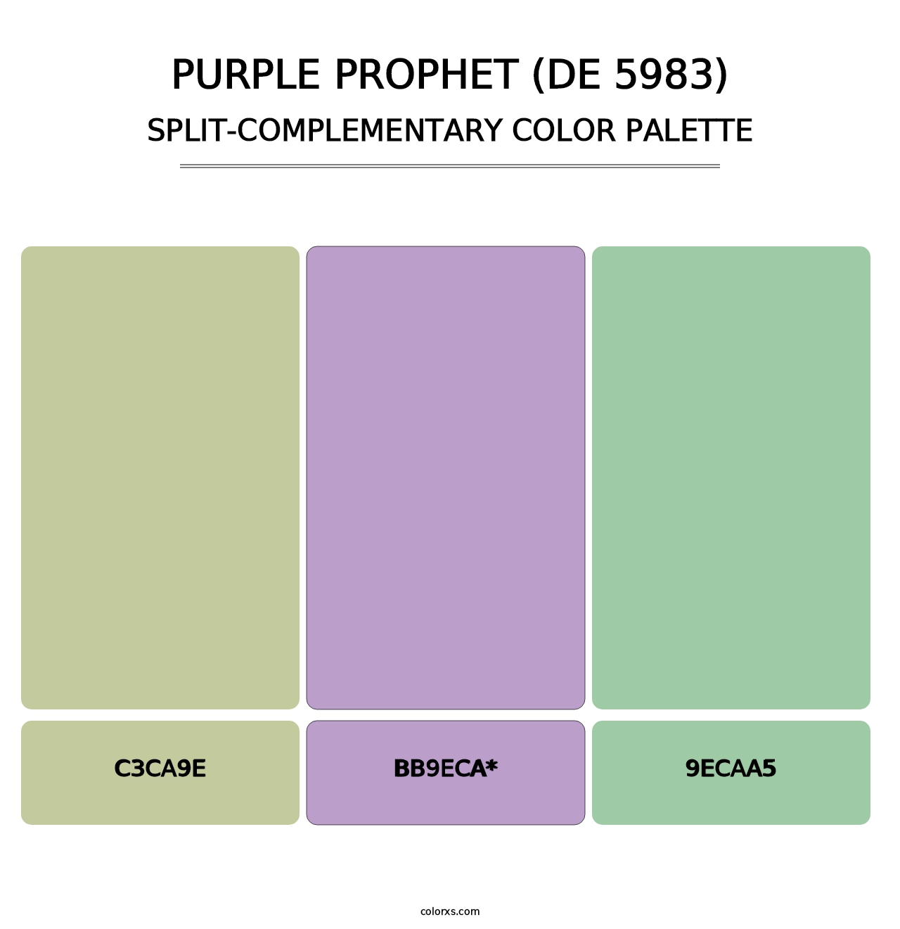 Purple Prophet (DE 5983) - Split-Complementary Color Palette