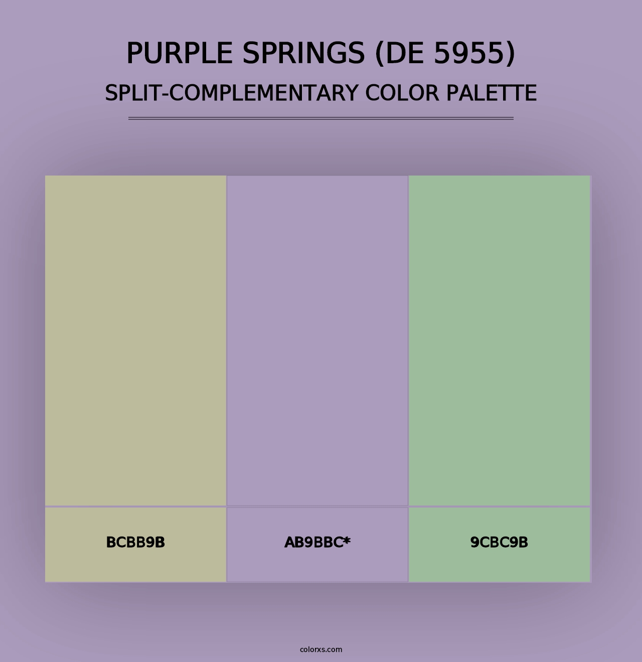 Purple Springs (DE 5955) - Split-Complementary Color Palette