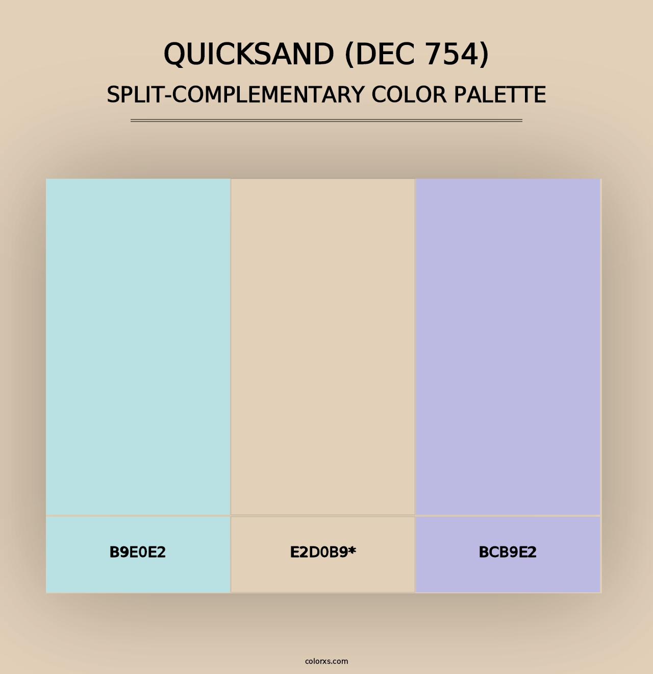 Quicksand (DEC 754) - Split-Complementary Color Palette