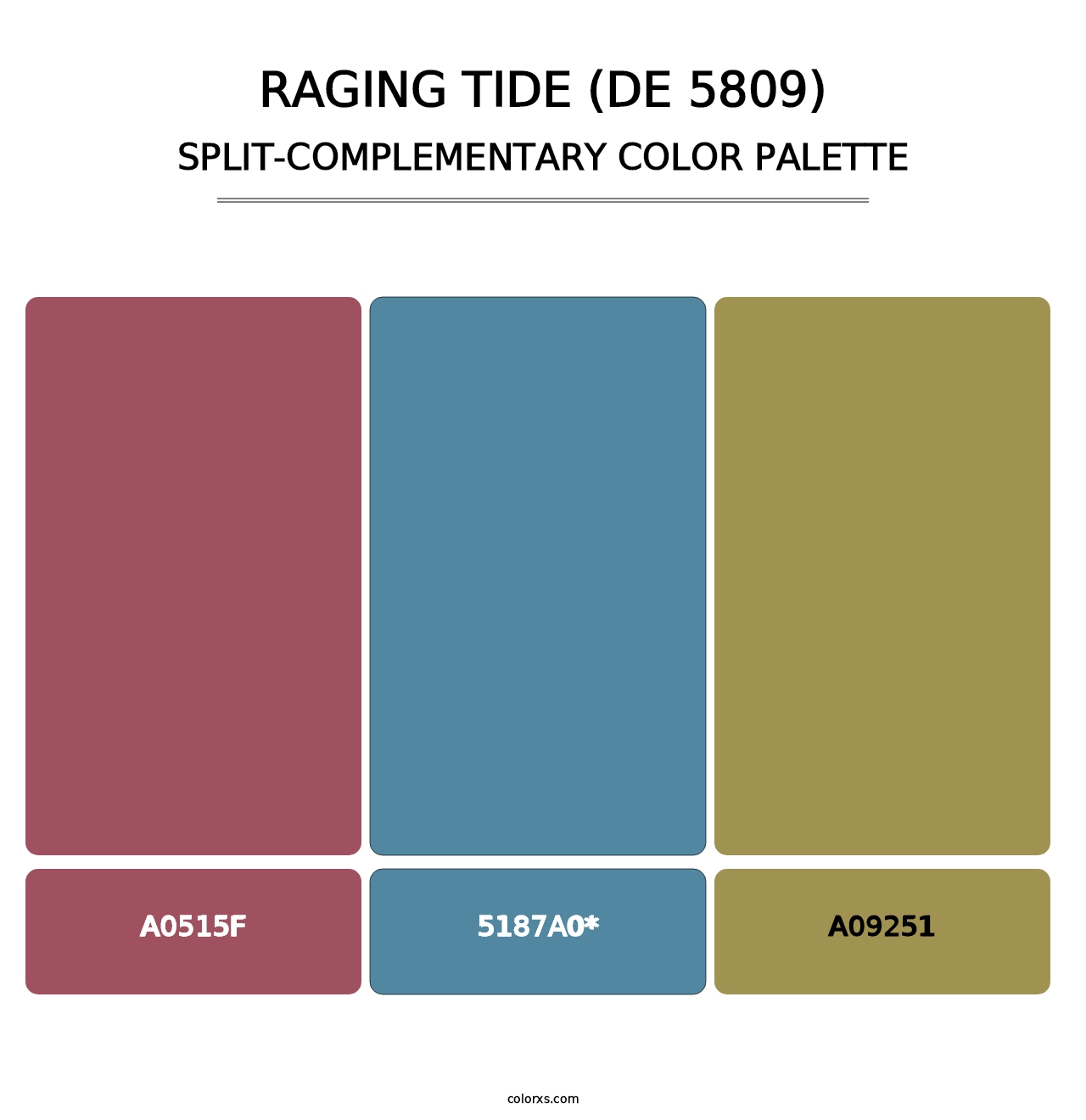 Raging Tide (DE 5809) - Split-Complementary Color Palette