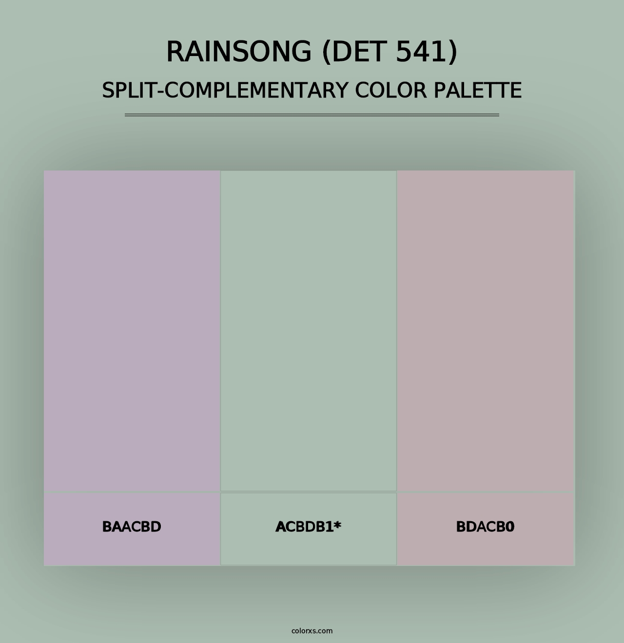 Rainsong (DET 541) - Split-Complementary Color Palette