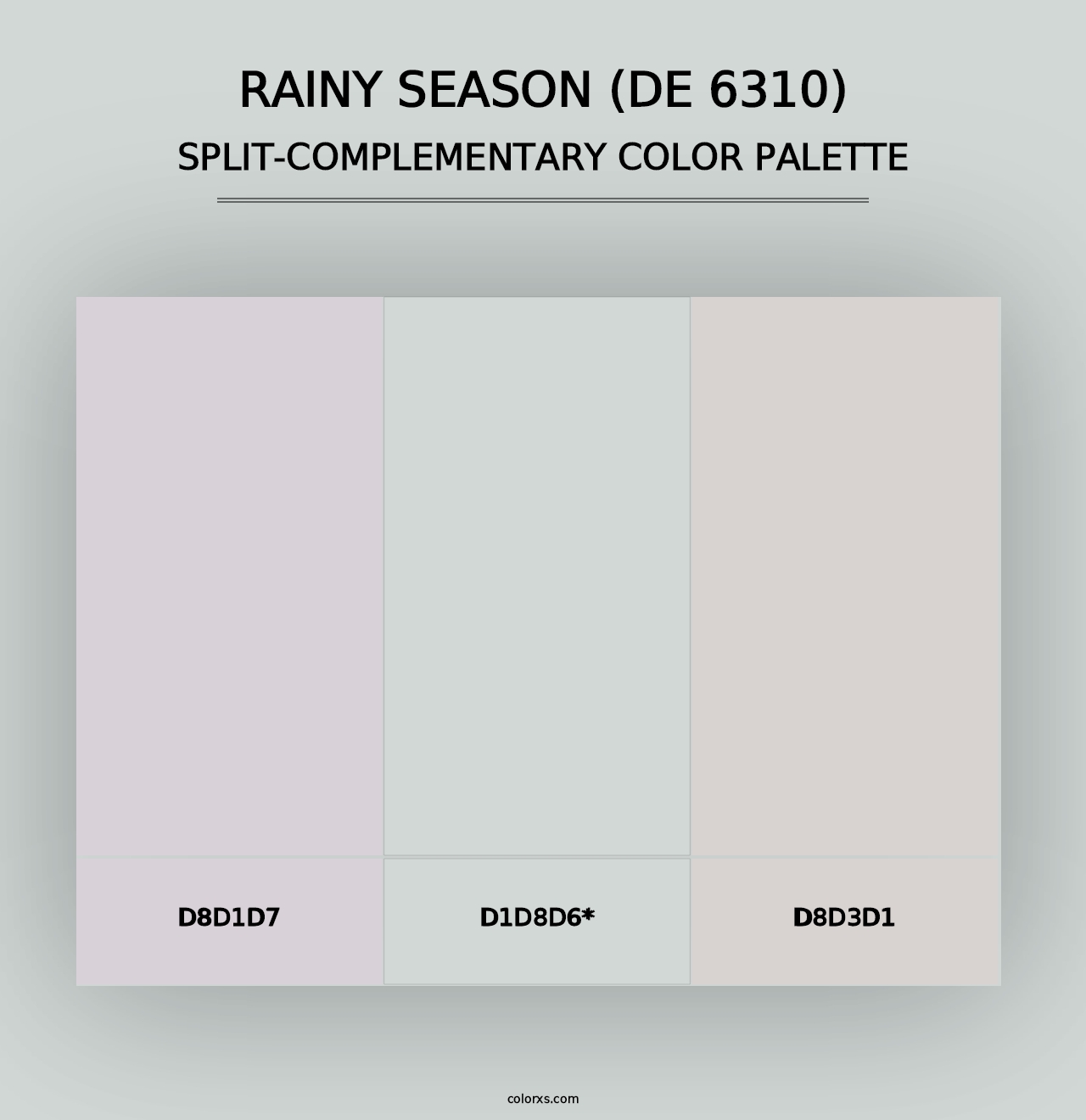 Rainy Season (DE 6310) - Split-Complementary Color Palette