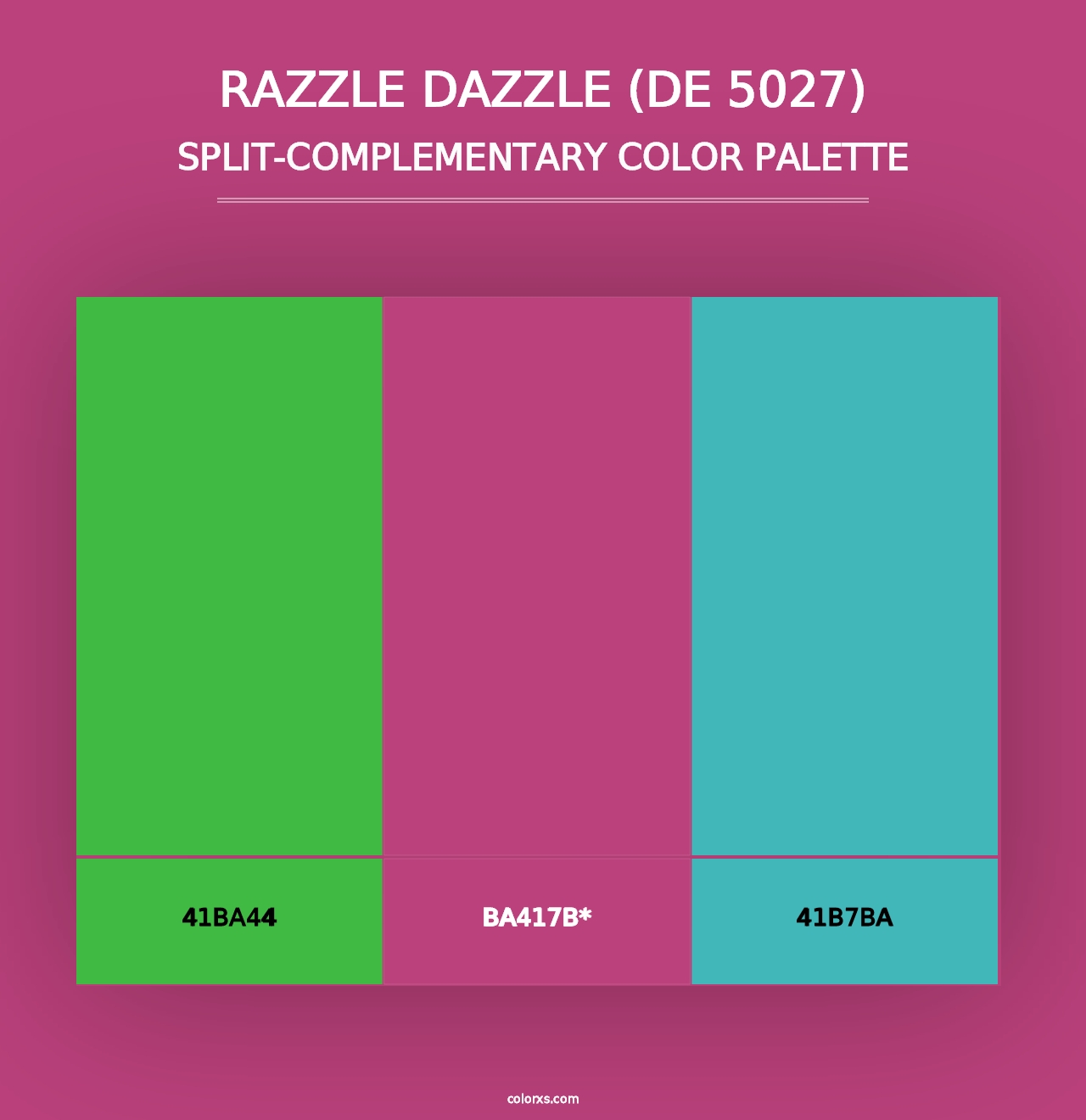 Razzle Dazzle (DE 5027) - Split-Complementary Color Palette