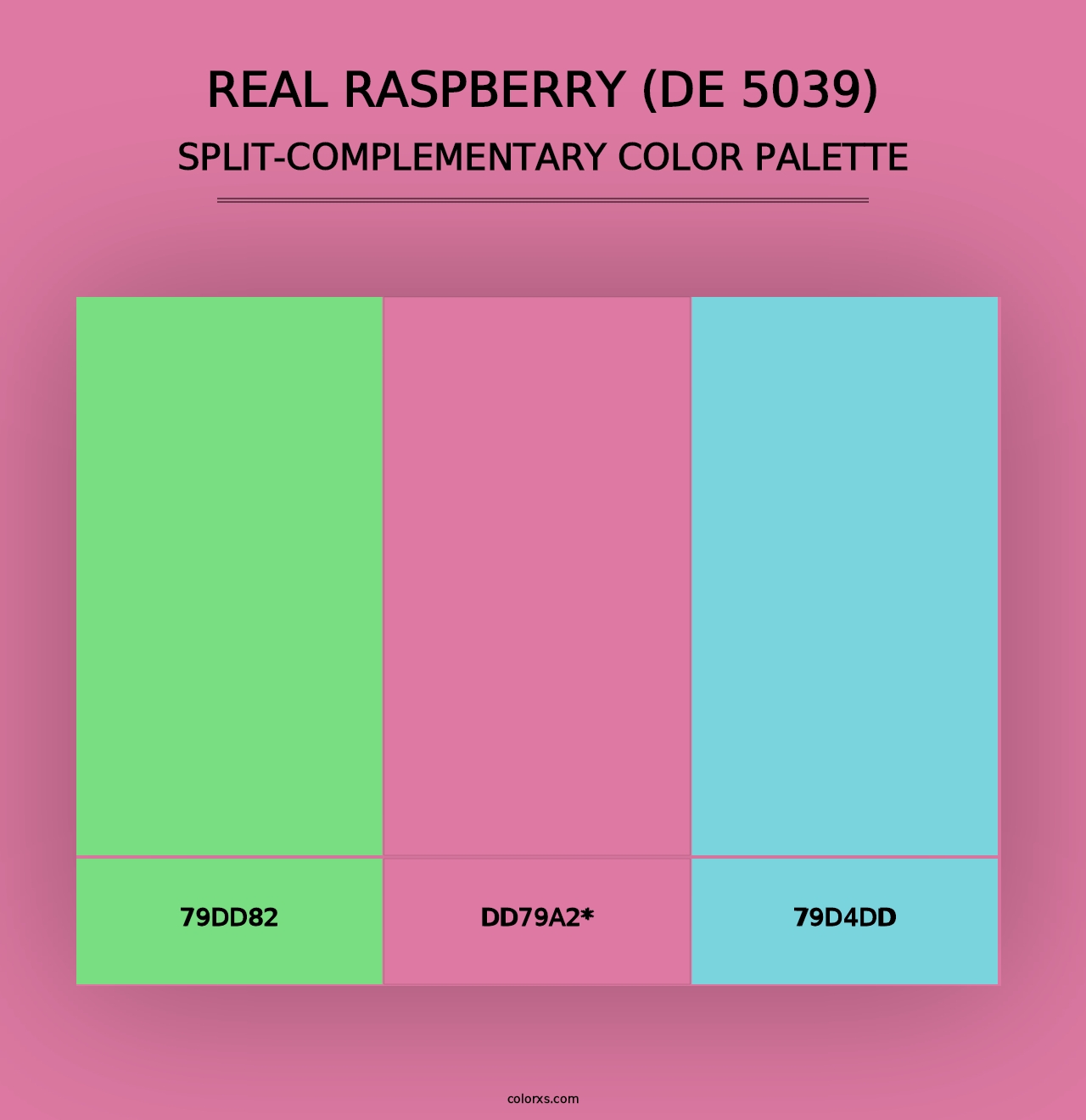 Real Raspberry (DE 5039) - Split-Complementary Color Palette