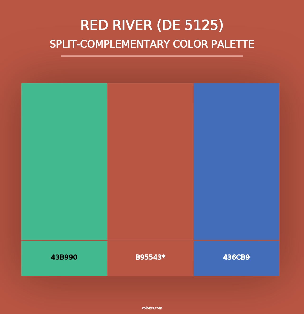 Red River (DE 5125) - Split-Complementary Color Palette