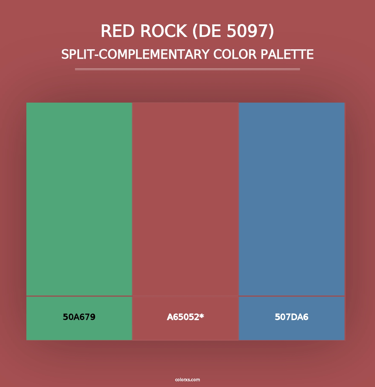 Red Rock (DE 5097) - Split-Complementary Color Palette