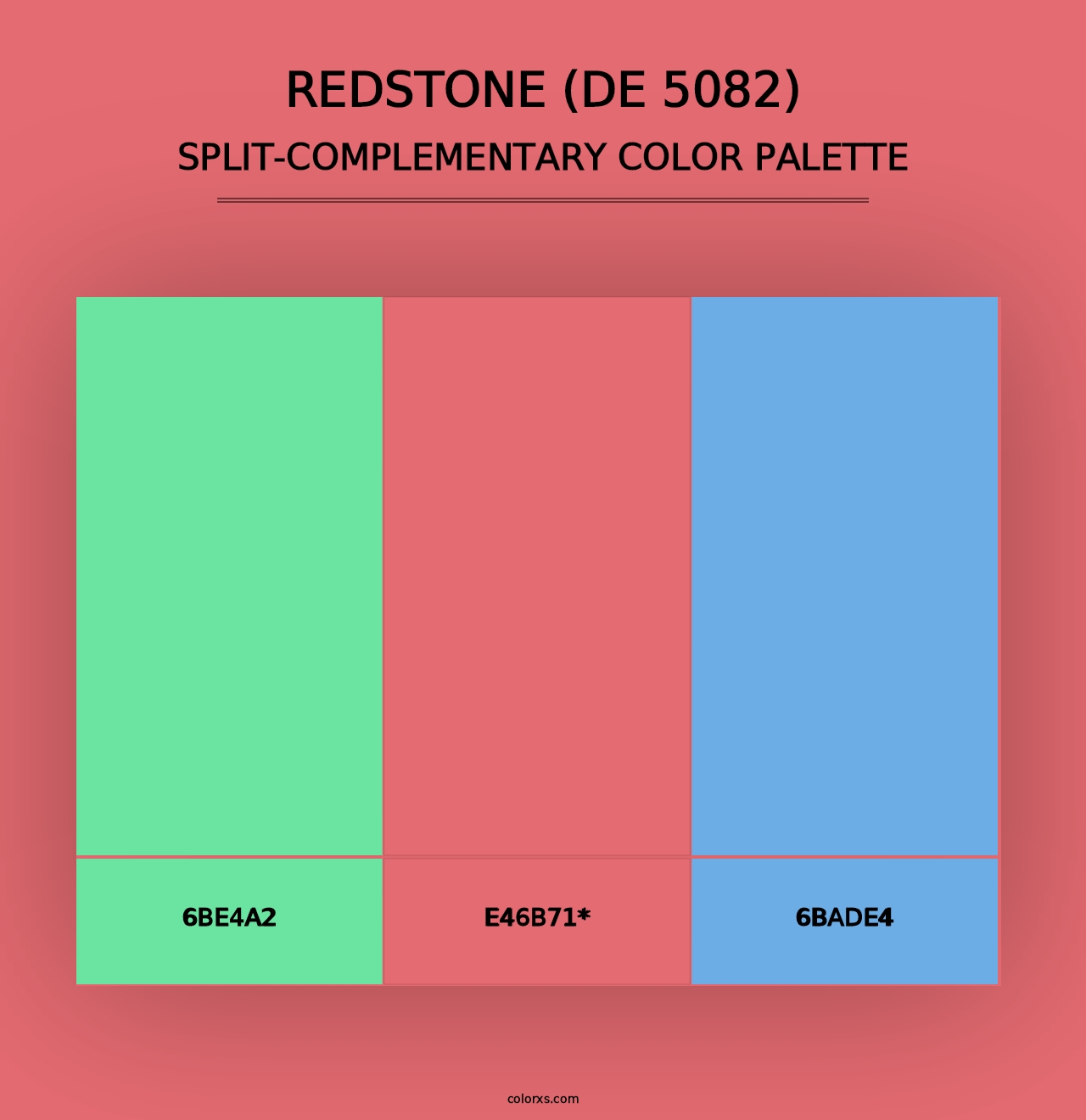 Redstone (DE 5082) - Split-Complementary Color Palette