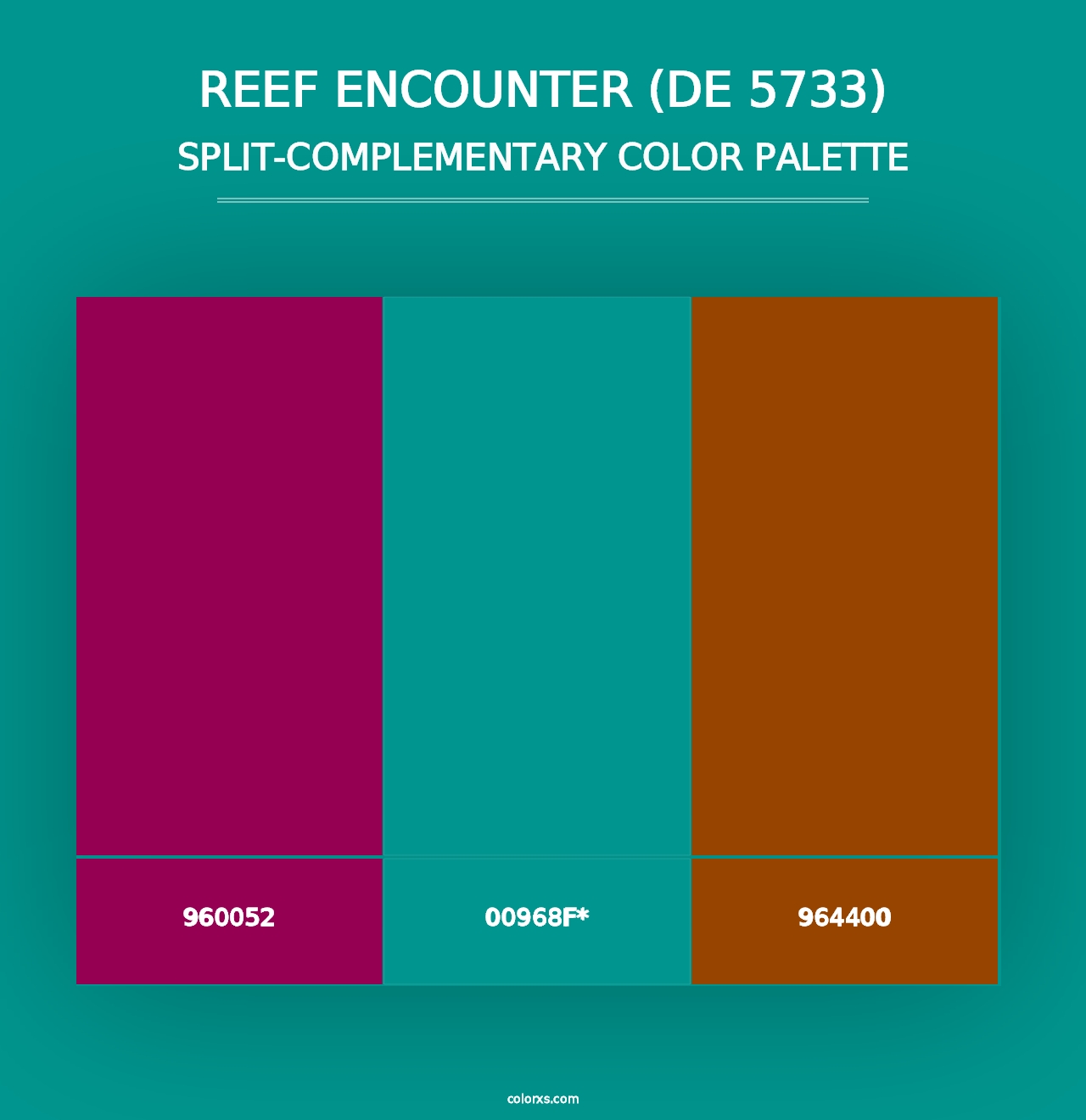 Reef Encounter (DE 5733) - Split-Complementary Color Palette