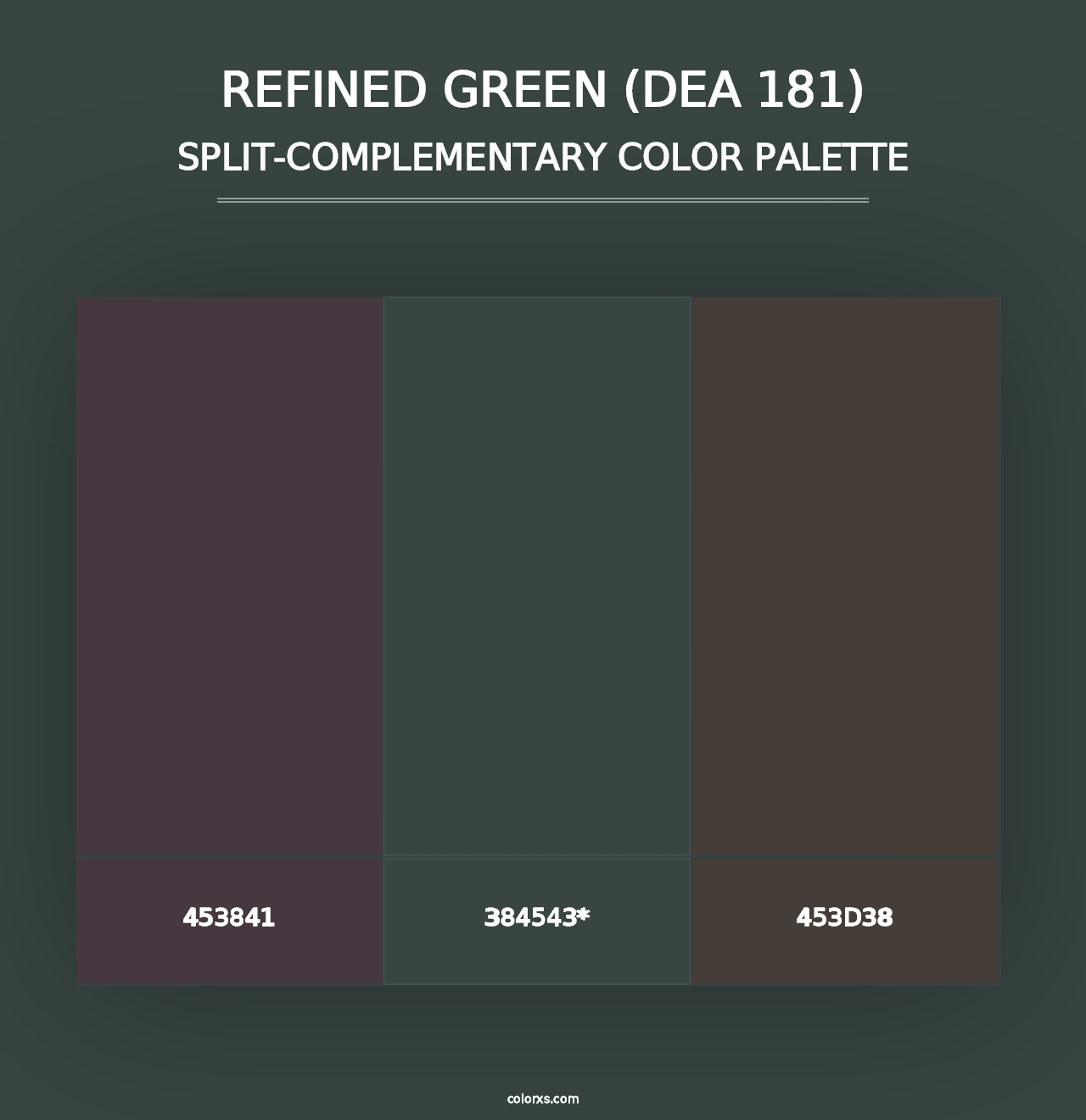 Refined Green (DEA 181) - Split-Complementary Color Palette