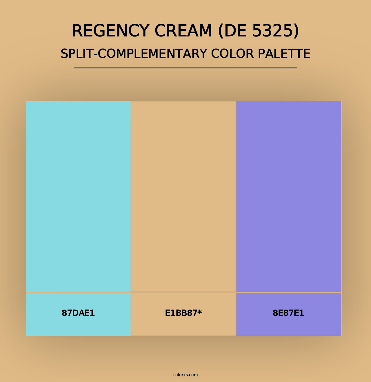 Regency Cream (DE 5325) - Split-Complementary Color Palette