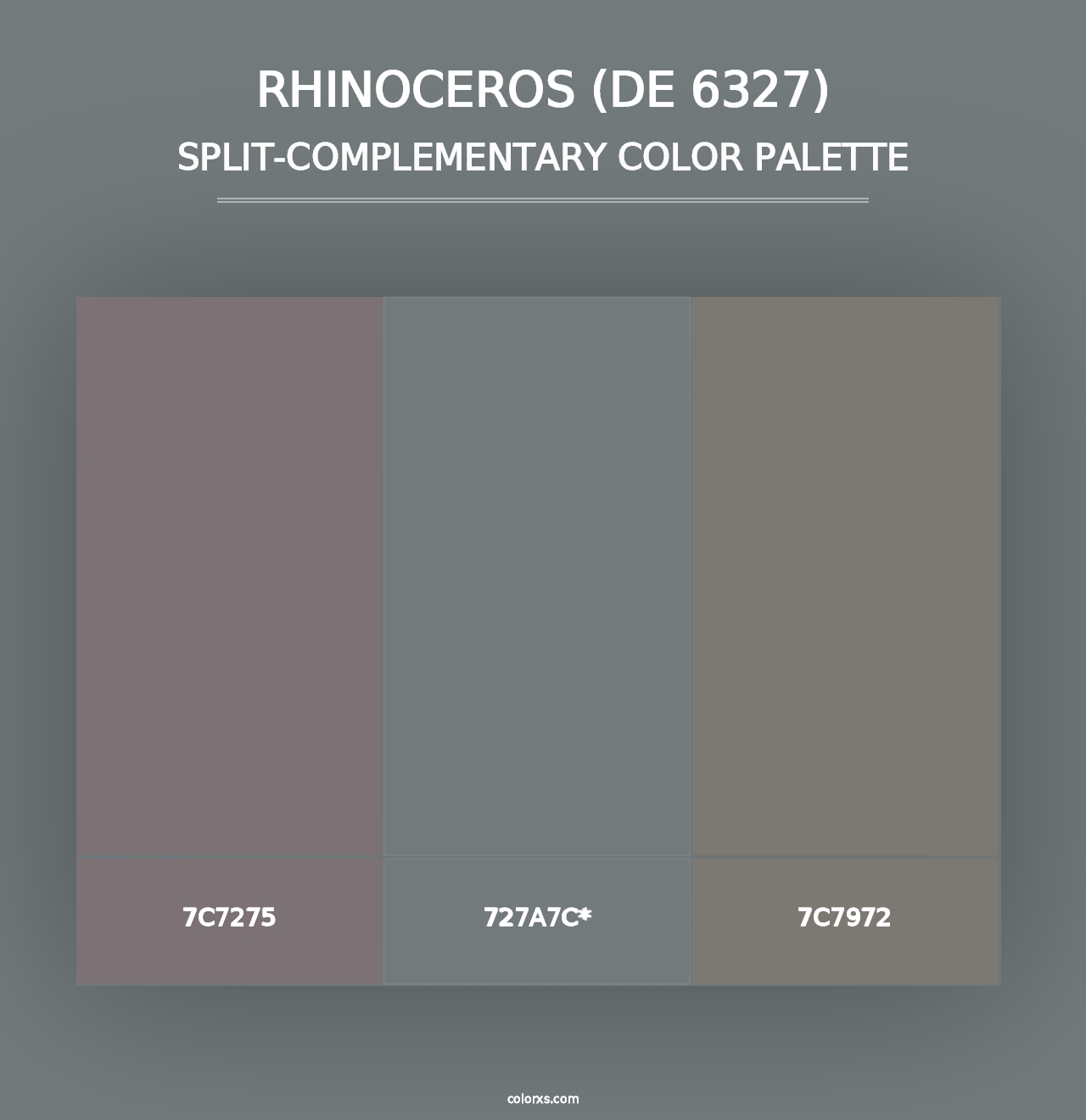 Rhinoceros (DE 6327) - Split-Complementary Color Palette