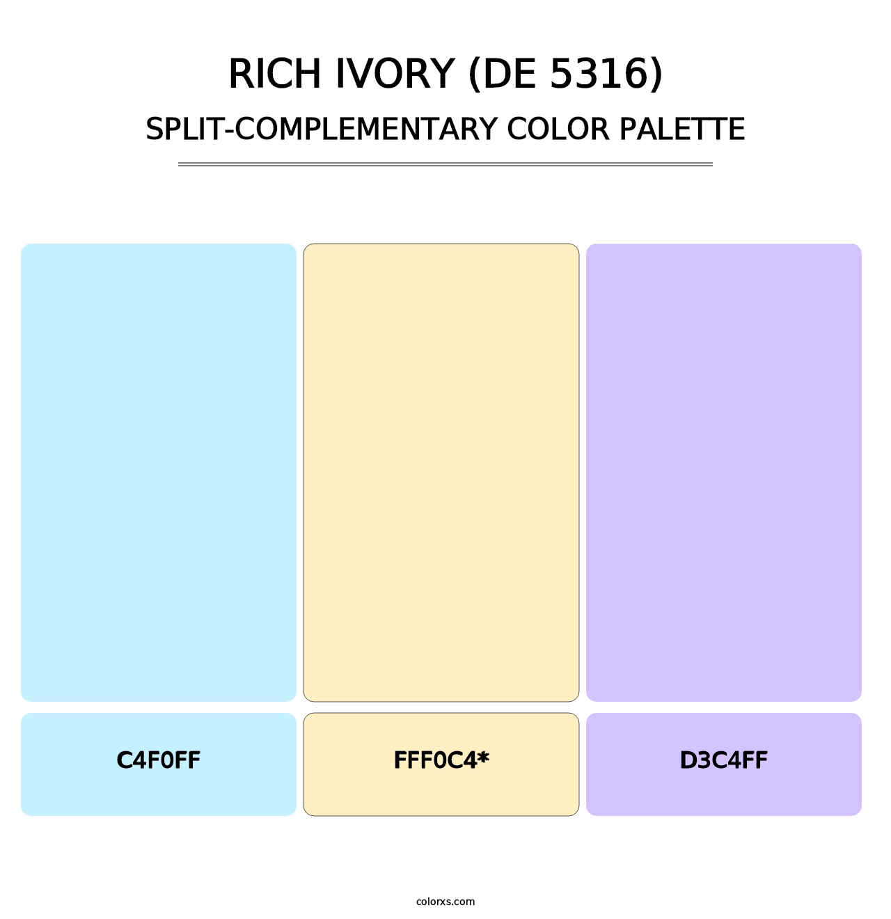 Rich Ivory (DE 5316) - Split-Complementary Color Palette