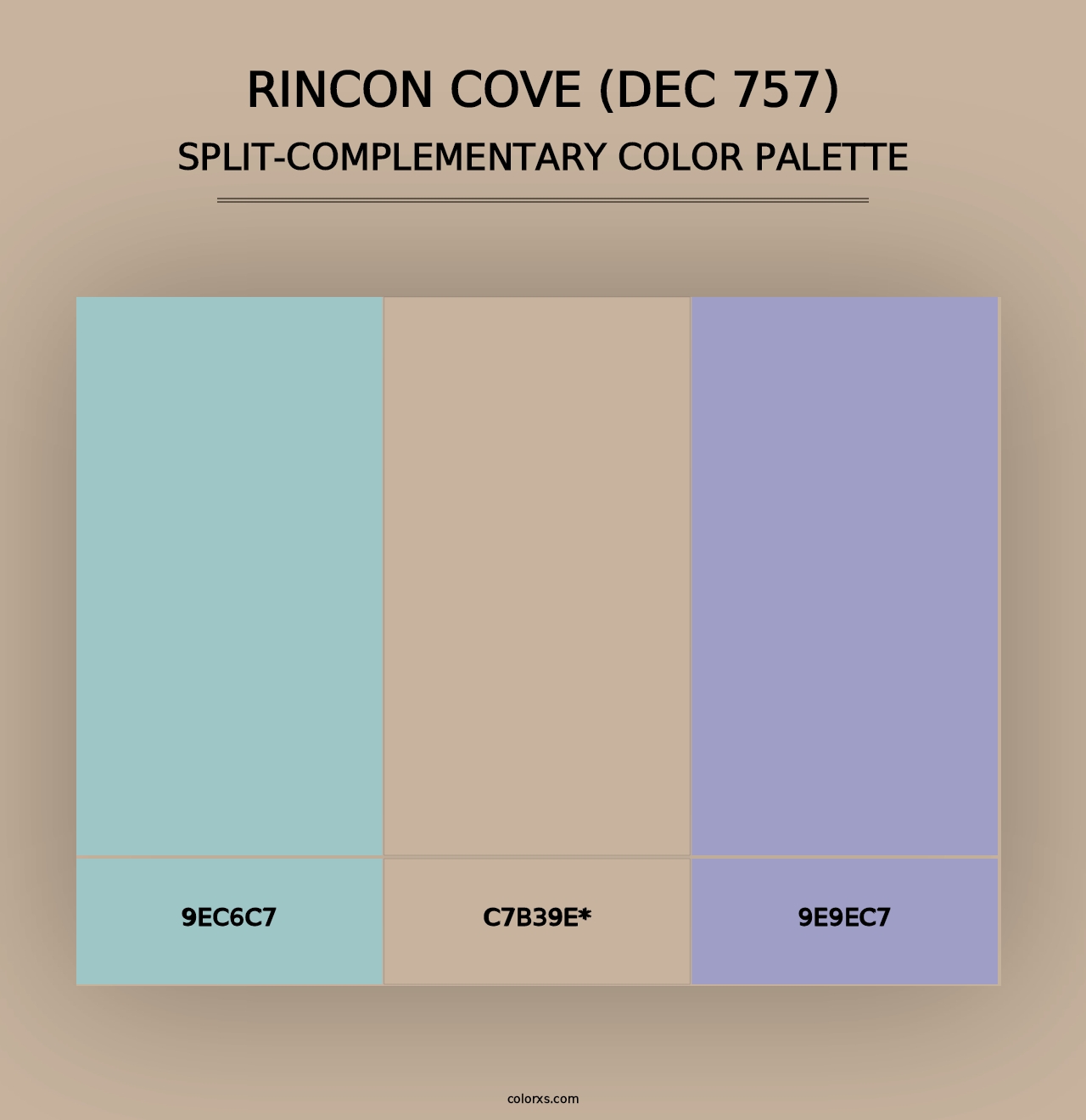 Rincon Cove (DEC 757) - Split-Complementary Color Palette