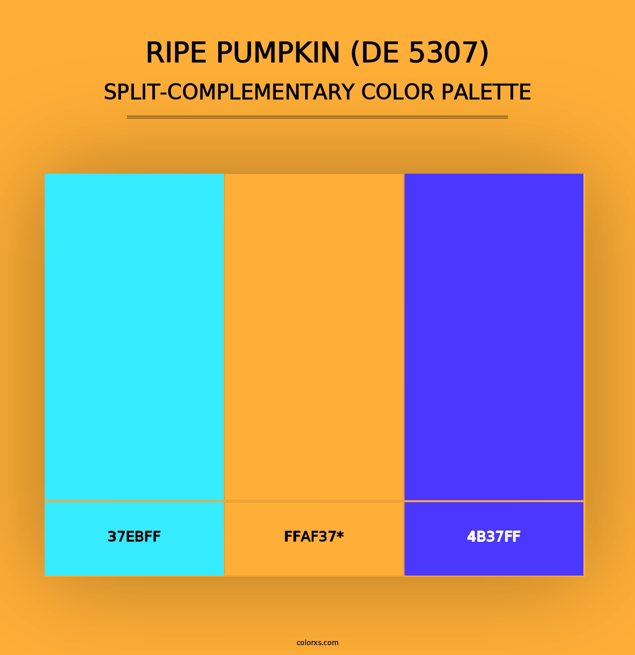 Ripe Pumpkin (DE 5307) - Split-Complementary Color Palette