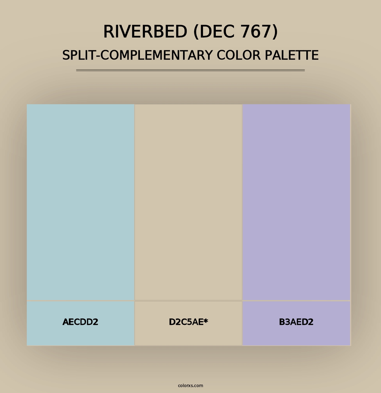 Riverbed (DEC 767) - Split-Complementary Color Palette