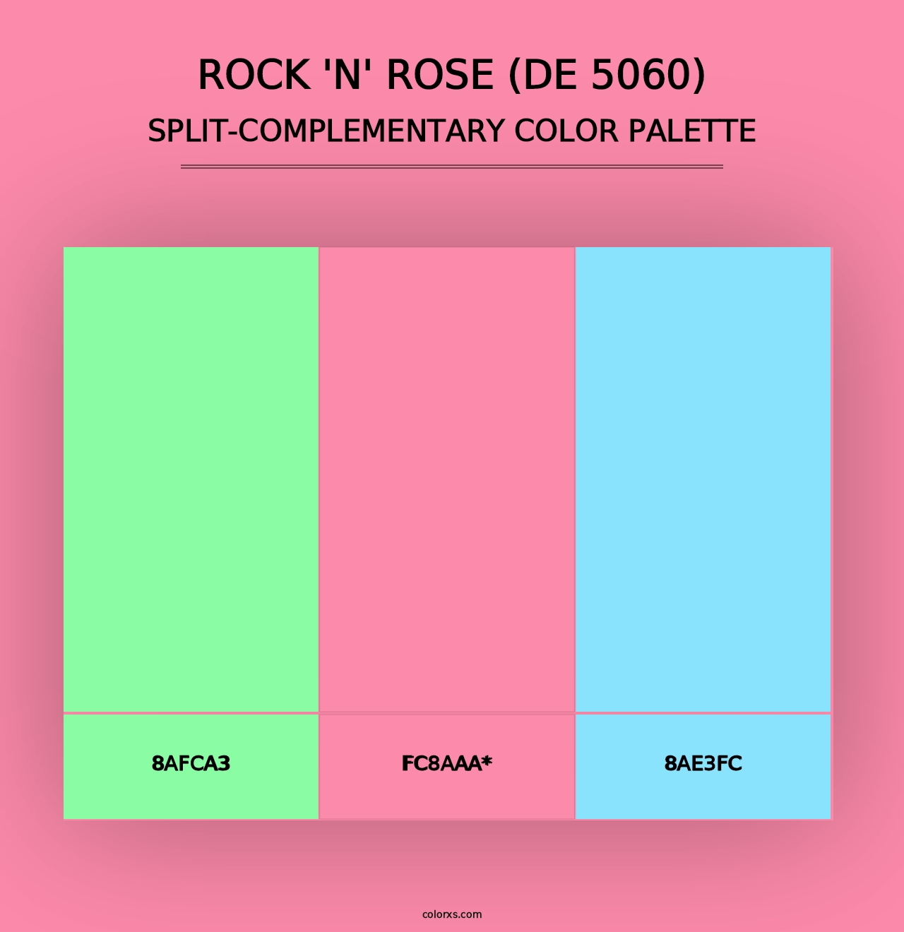 Rock 'n' Rose (DE 5060) - Split-Complementary Color Palette