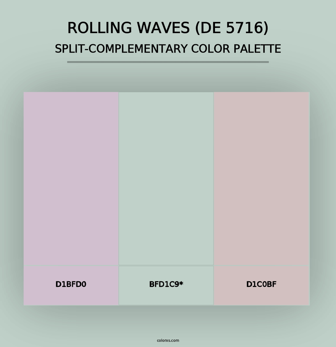 Rolling Waves (DE 5716) - Split-Complementary Color Palette