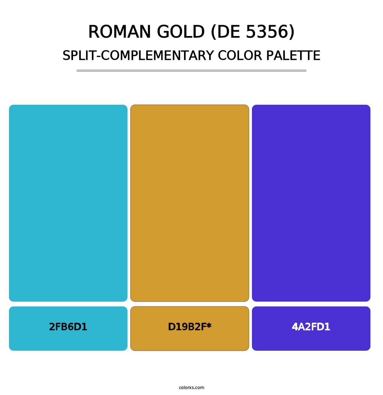 Roman Gold (DE 5356) - Split-Complementary Color Palette