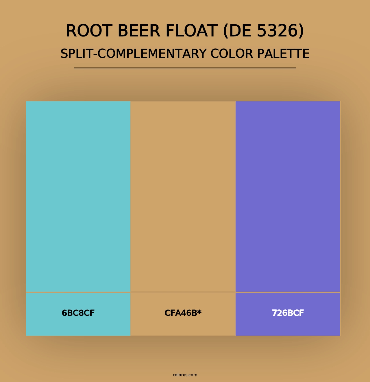 Root Beer Float (DE 5326) - Split-Complementary Color Palette