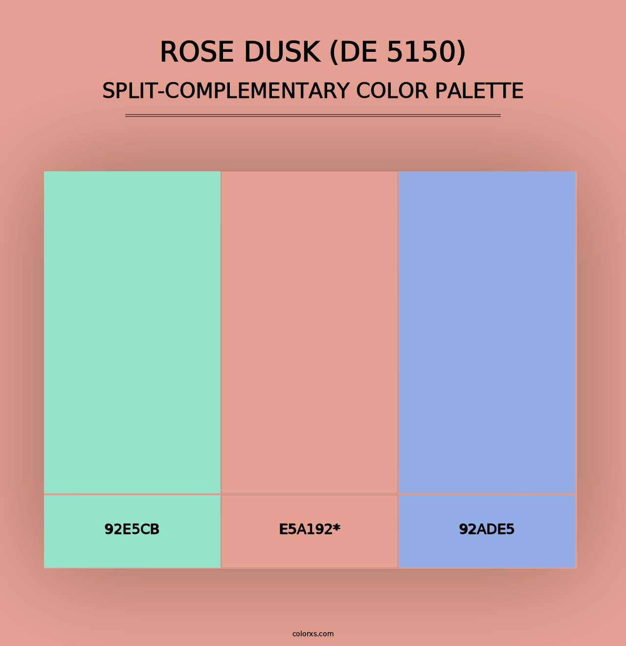 Rose Dusk (DE 5150) - Split-Complementary Color Palette