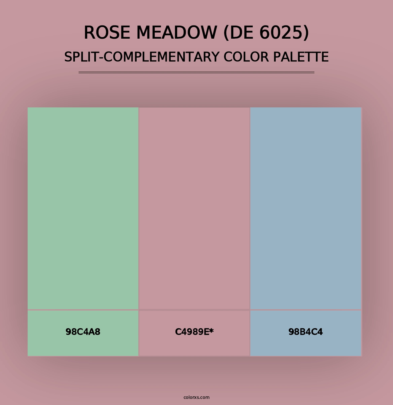 Rose Meadow (DE 6025) - Split-Complementary Color Palette