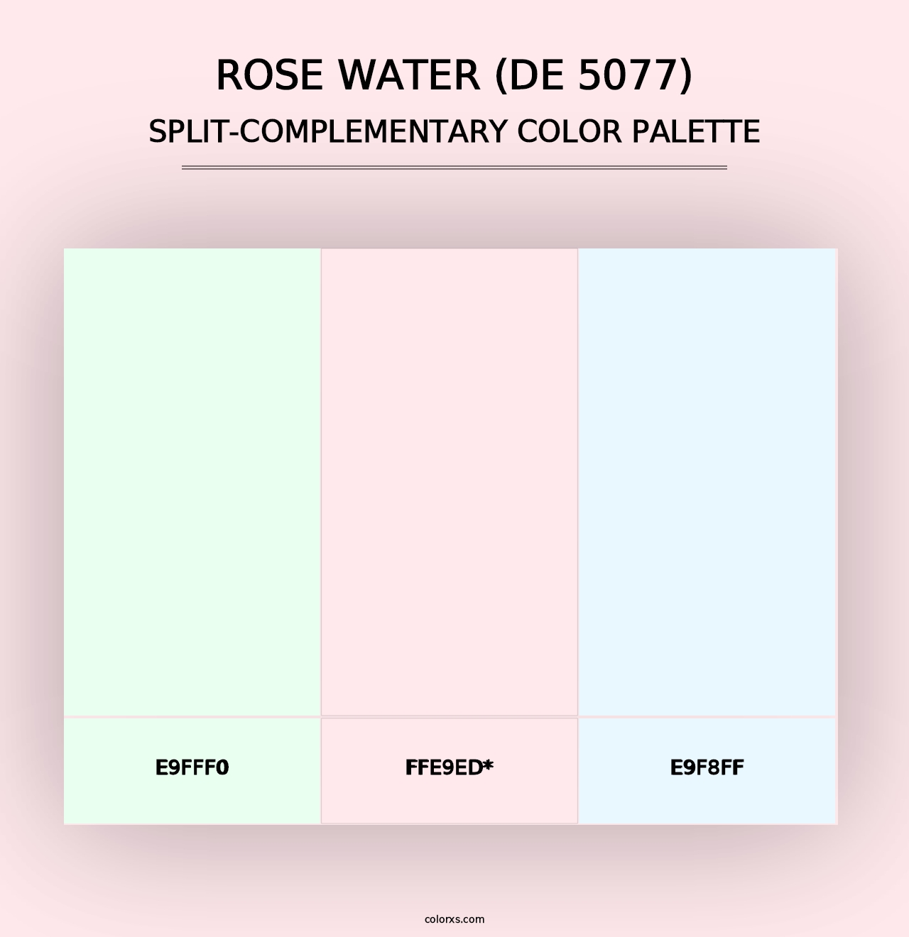 Rose Water (DE 5077) - Split-Complementary Color Palette