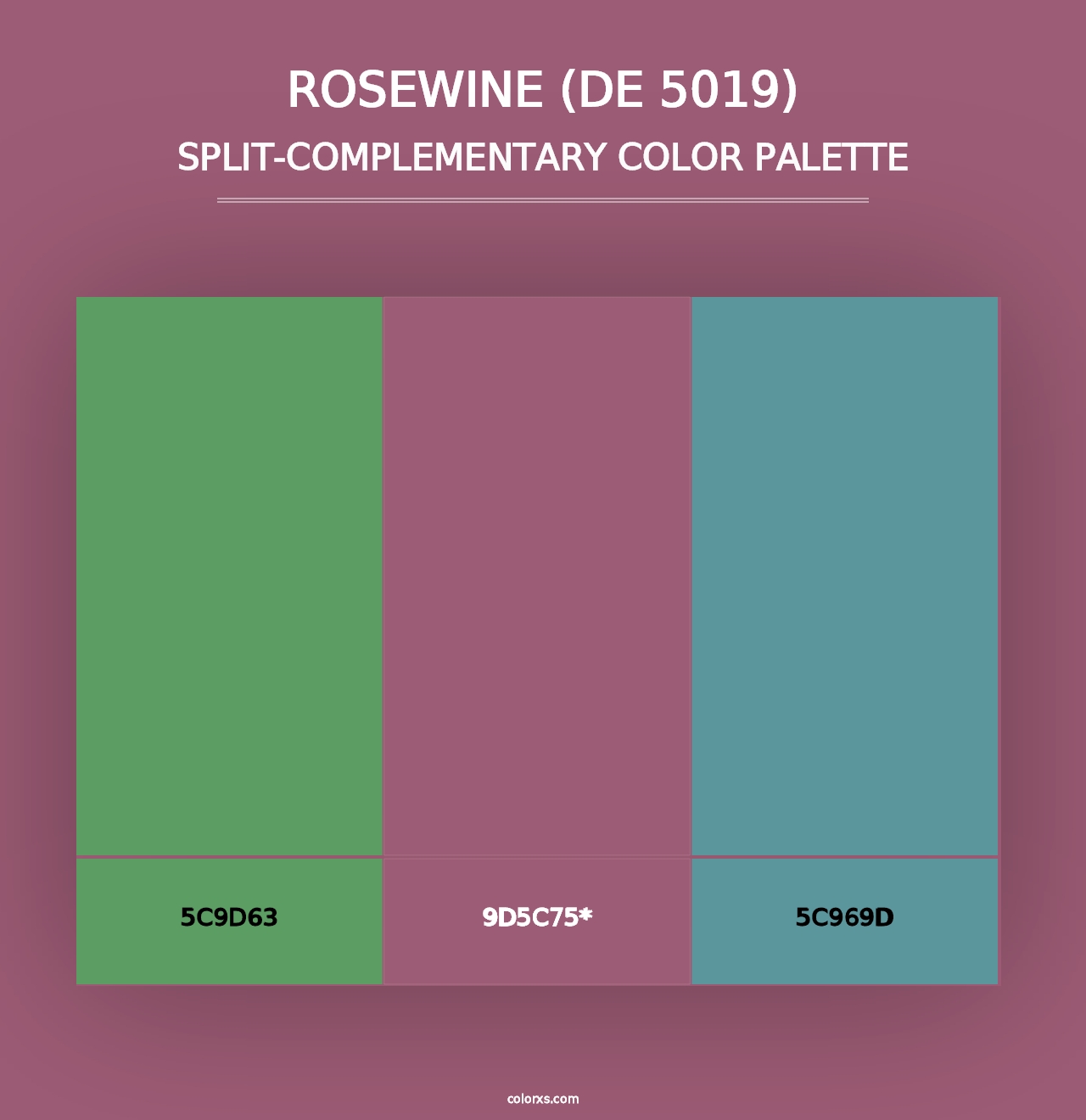 Rosewine (DE 5019) - Split-Complementary Color Palette