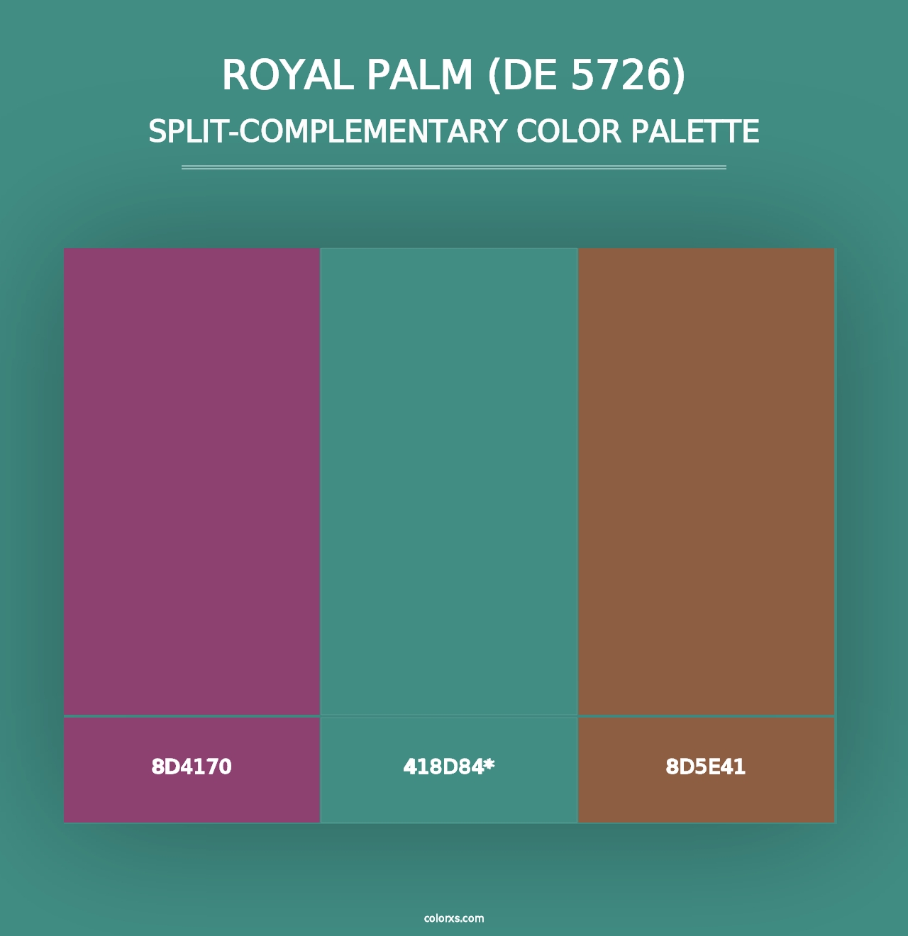 Royal Palm (DE 5726) - Split-Complementary Color Palette