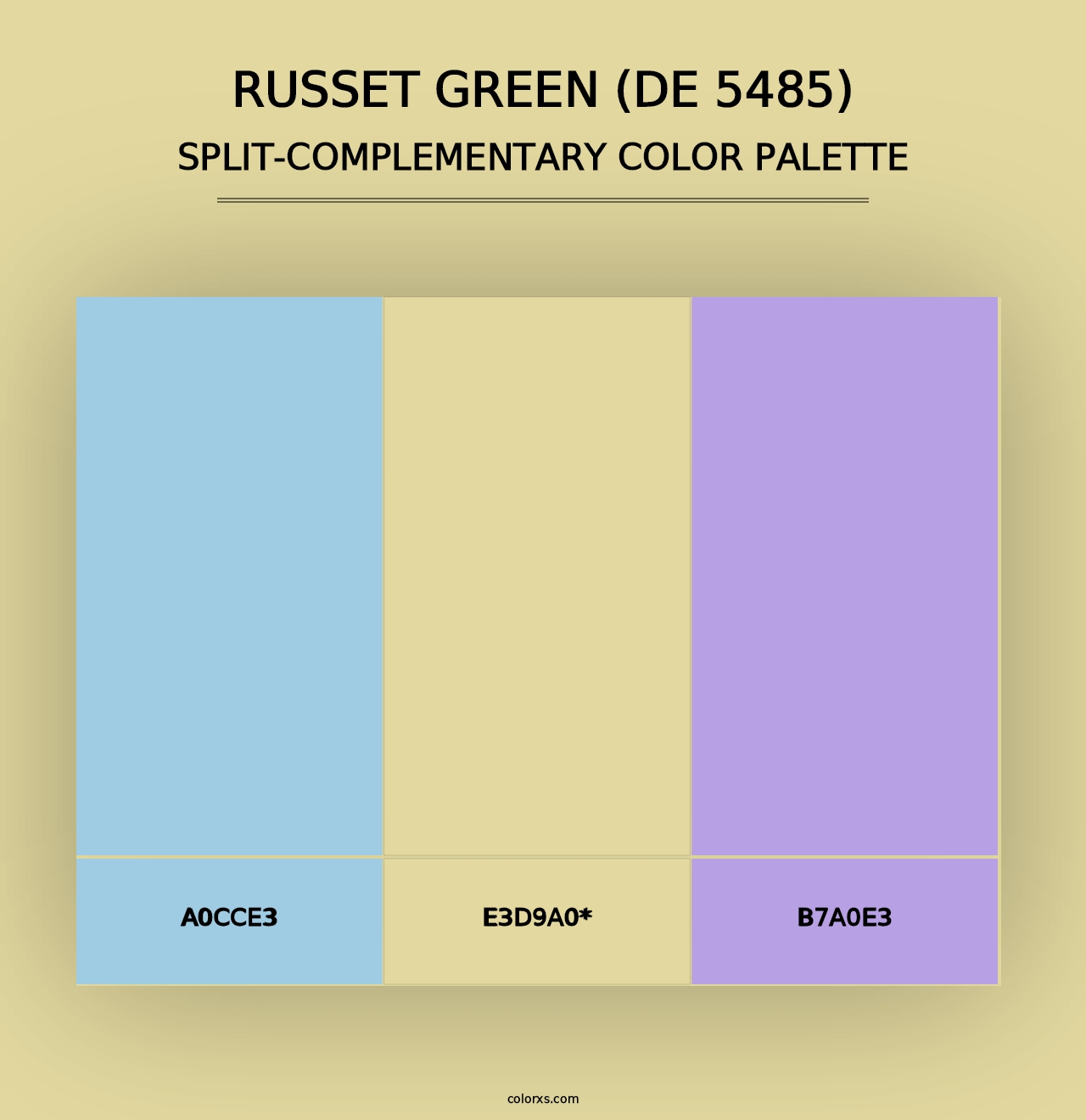 Russet Green (DE 5485) - Split-Complementary Color Palette