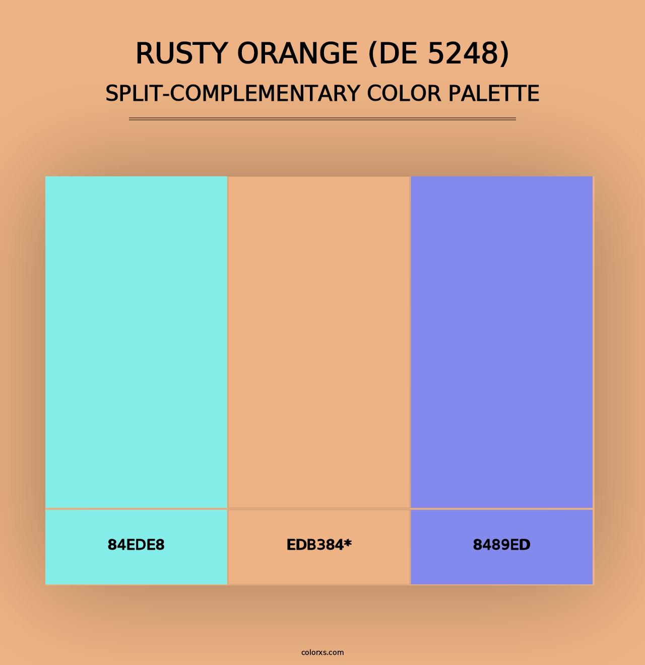 Rusty Orange (DE 5248) - Split-Complementary Color Palette