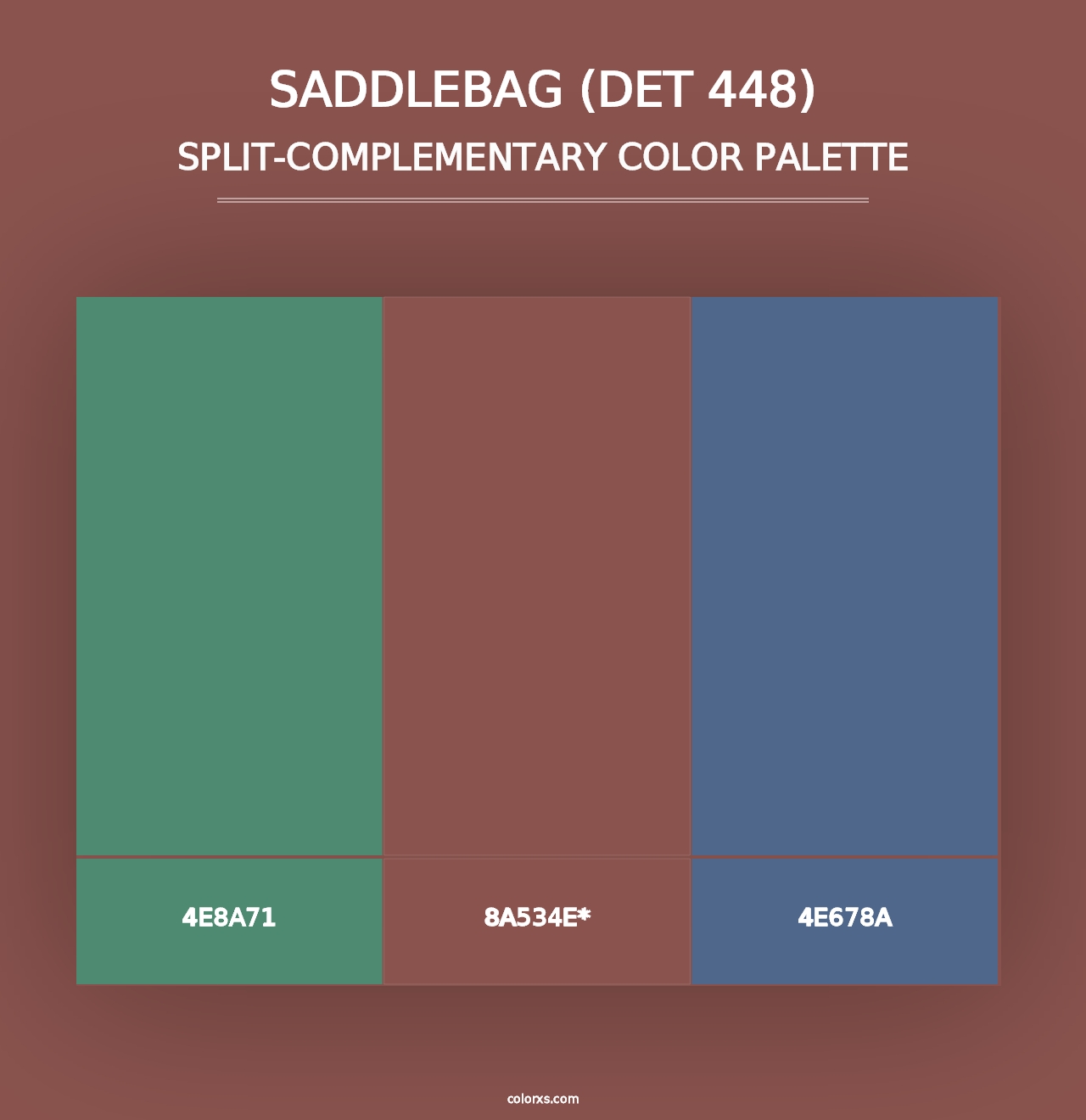 Saddlebag (DET 448) - Split-Complementary Color Palette